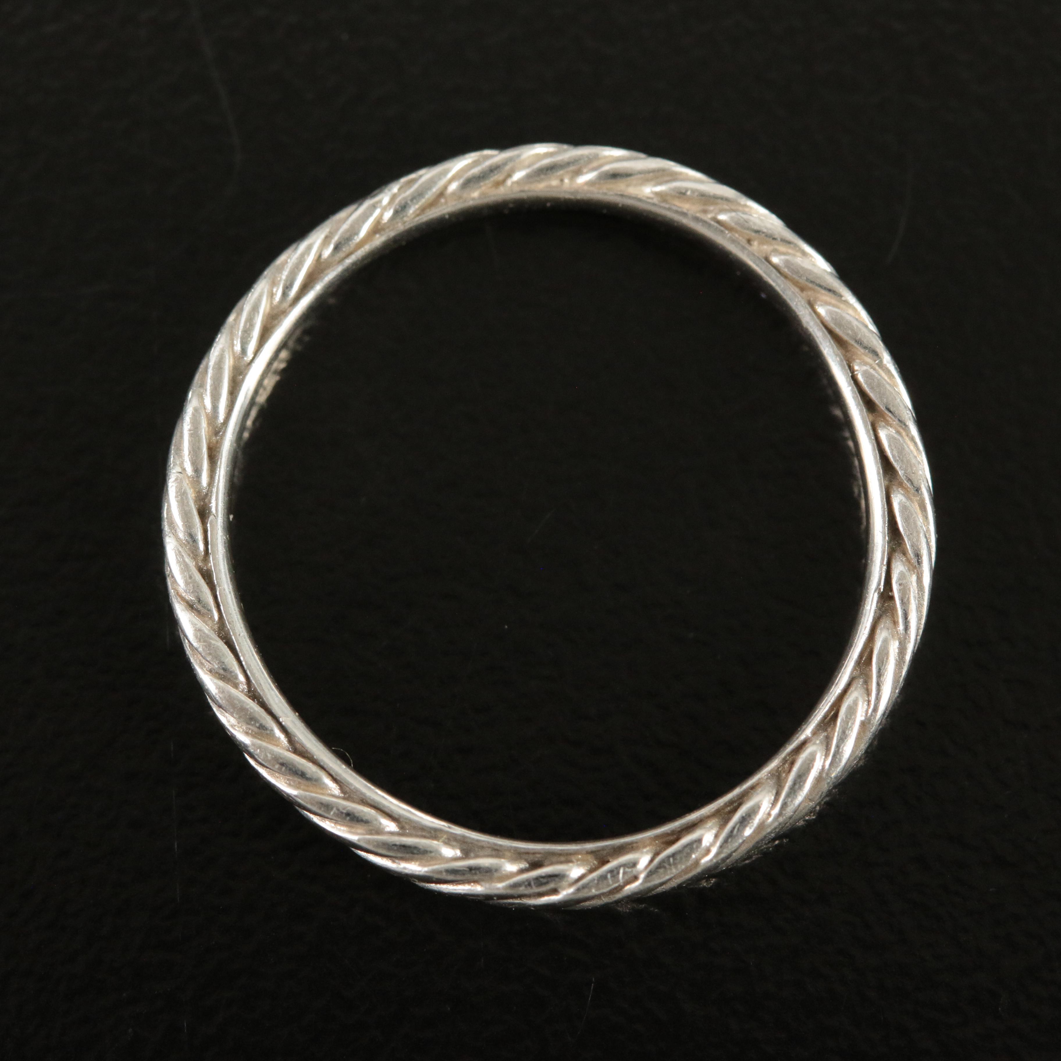 David Yurman "Cable Collectibles" Sterling Stackable Ring