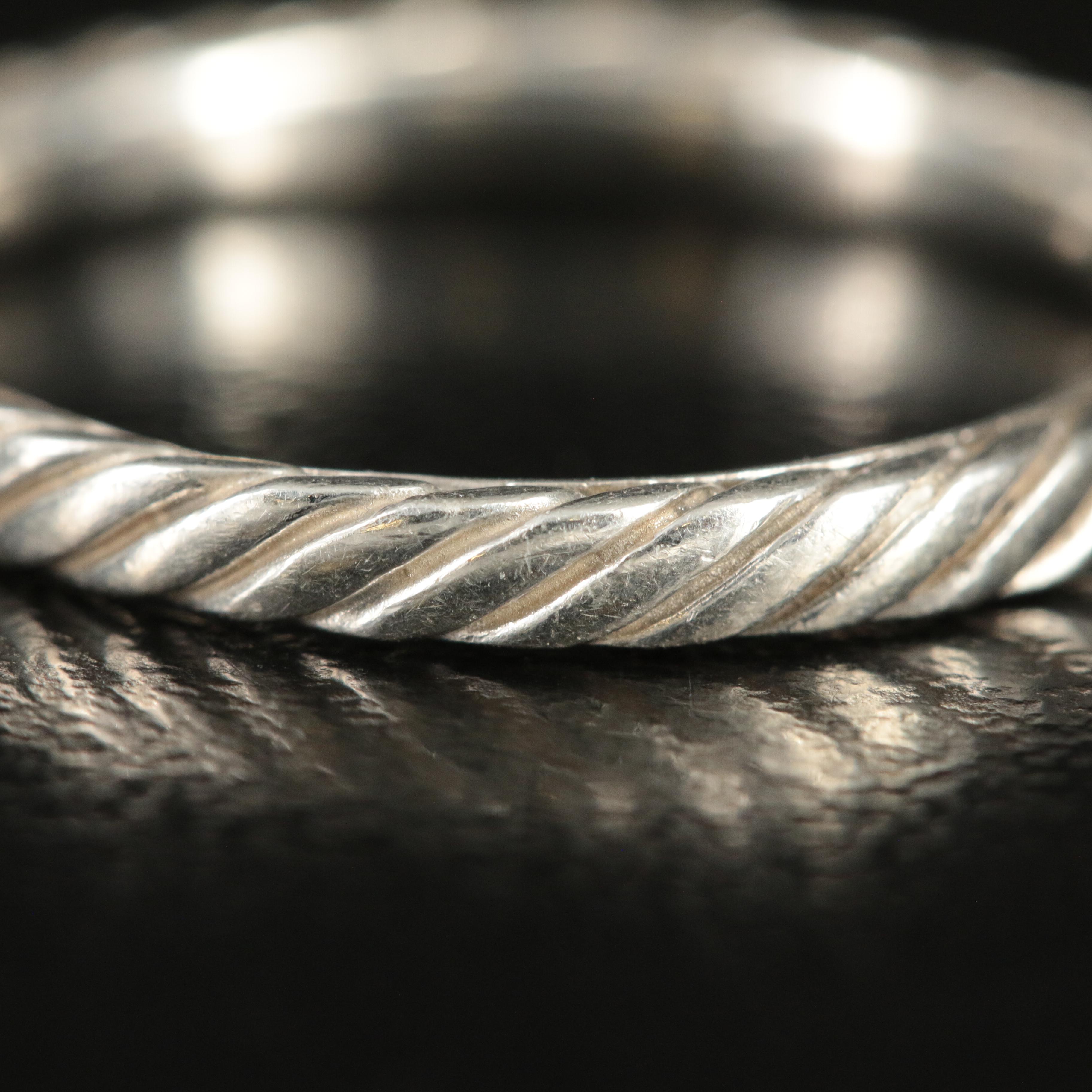 David Yurman "Cable Collectibles" Sterling Stackable Ring