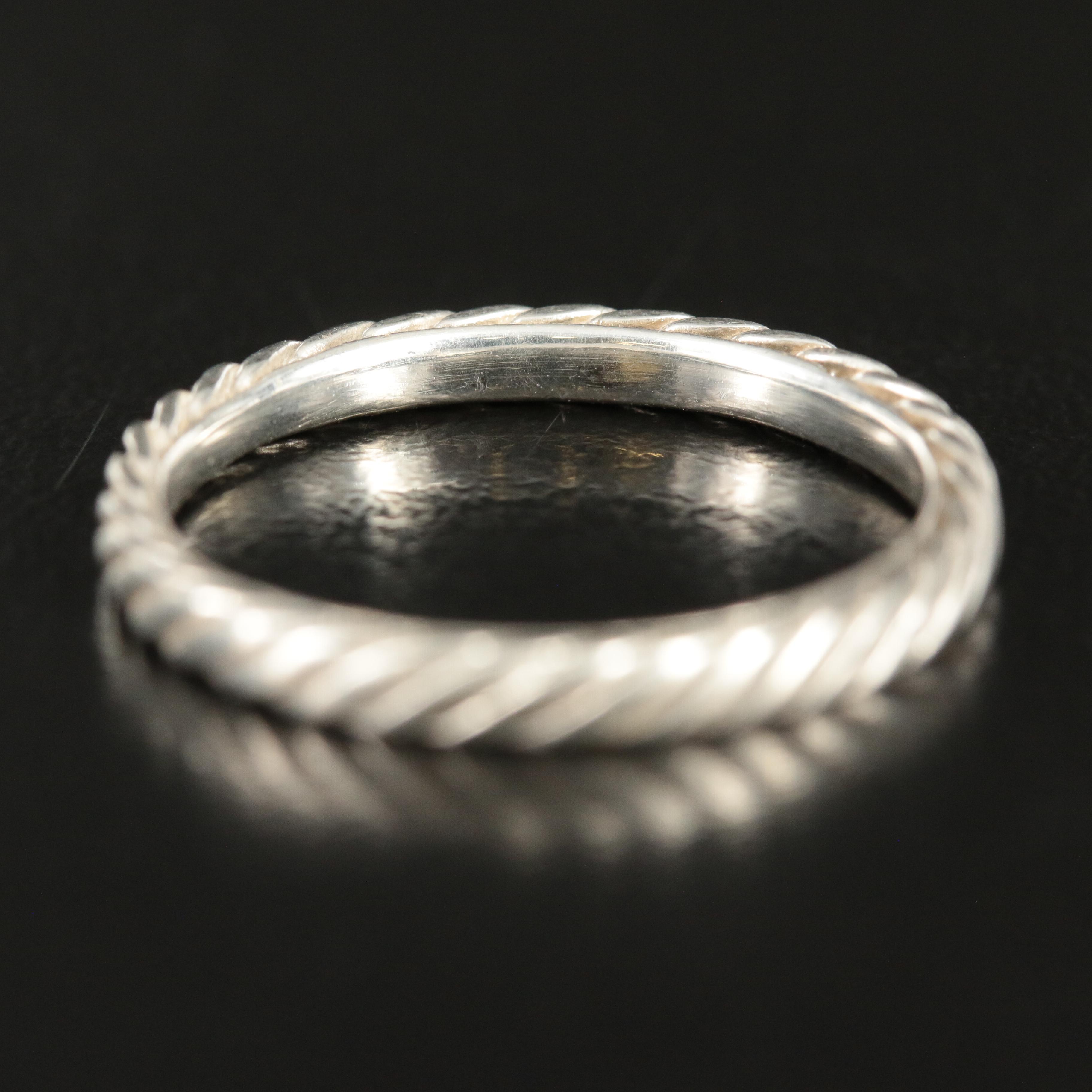 David Yurman "Cable Collectibles" Sterling Stackable Ring EBTH