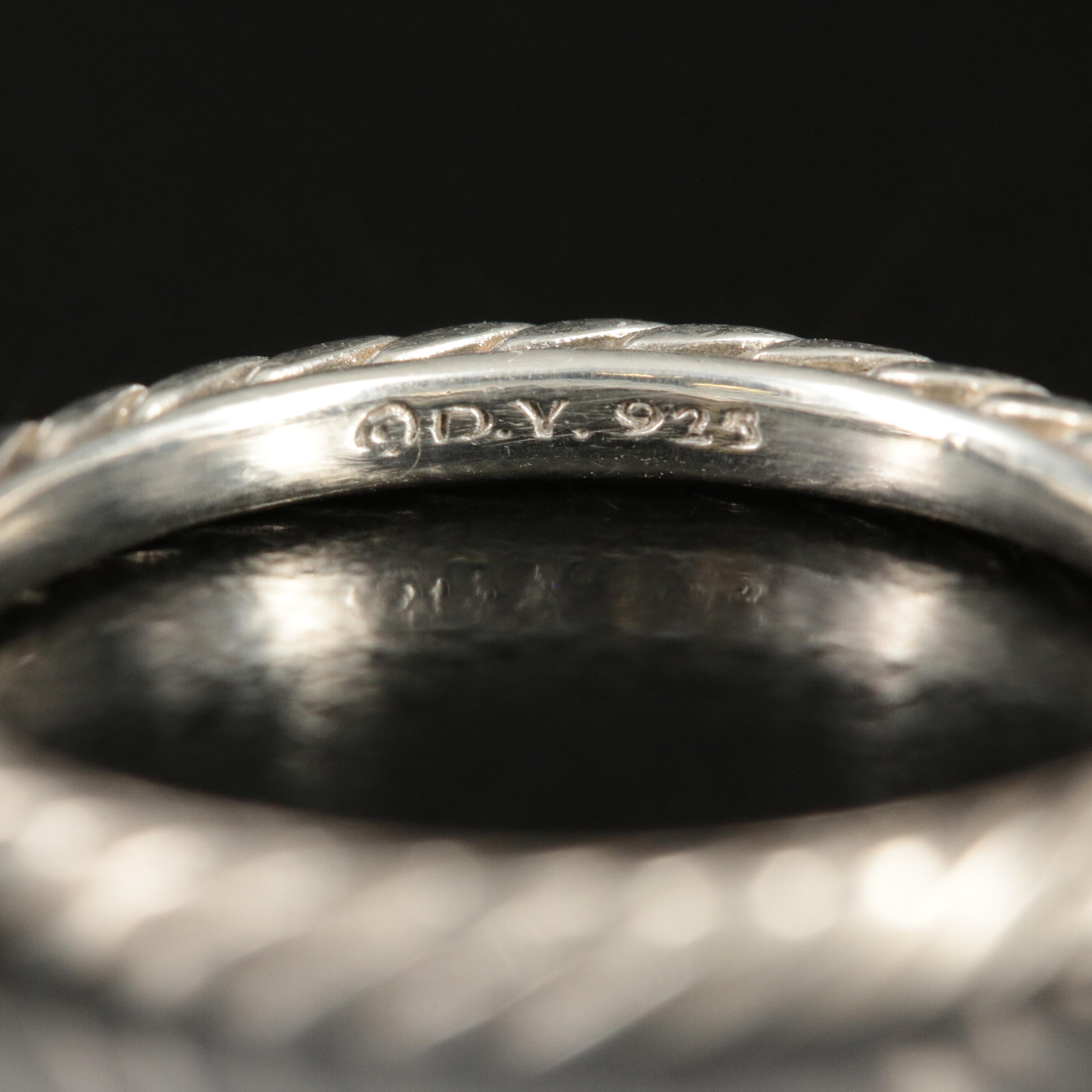 David Yurman "Cable Collectibles" Sterling Stackable Ring