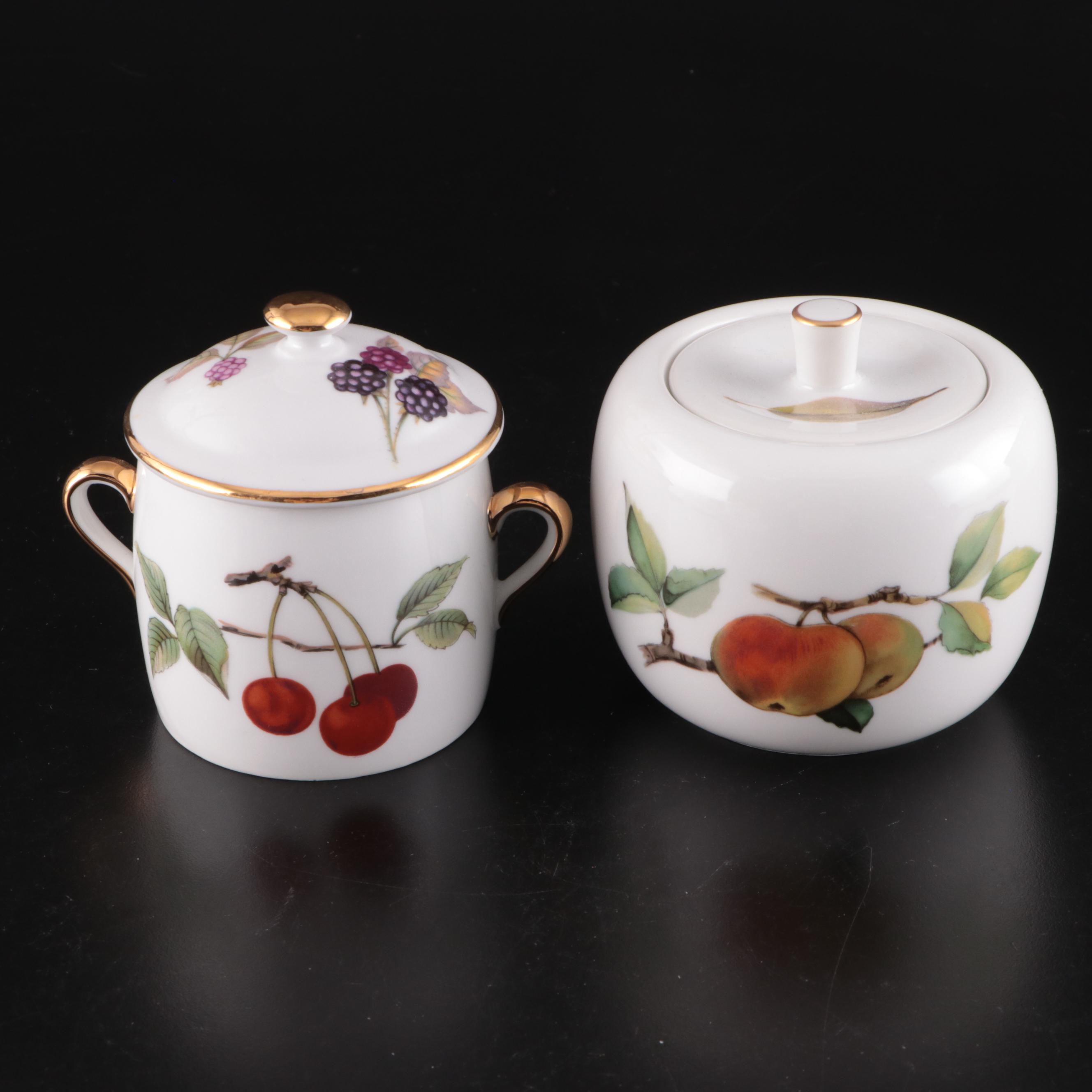 Royal Worcester Porcelain "Evesham" Tableware and Serving Pieces