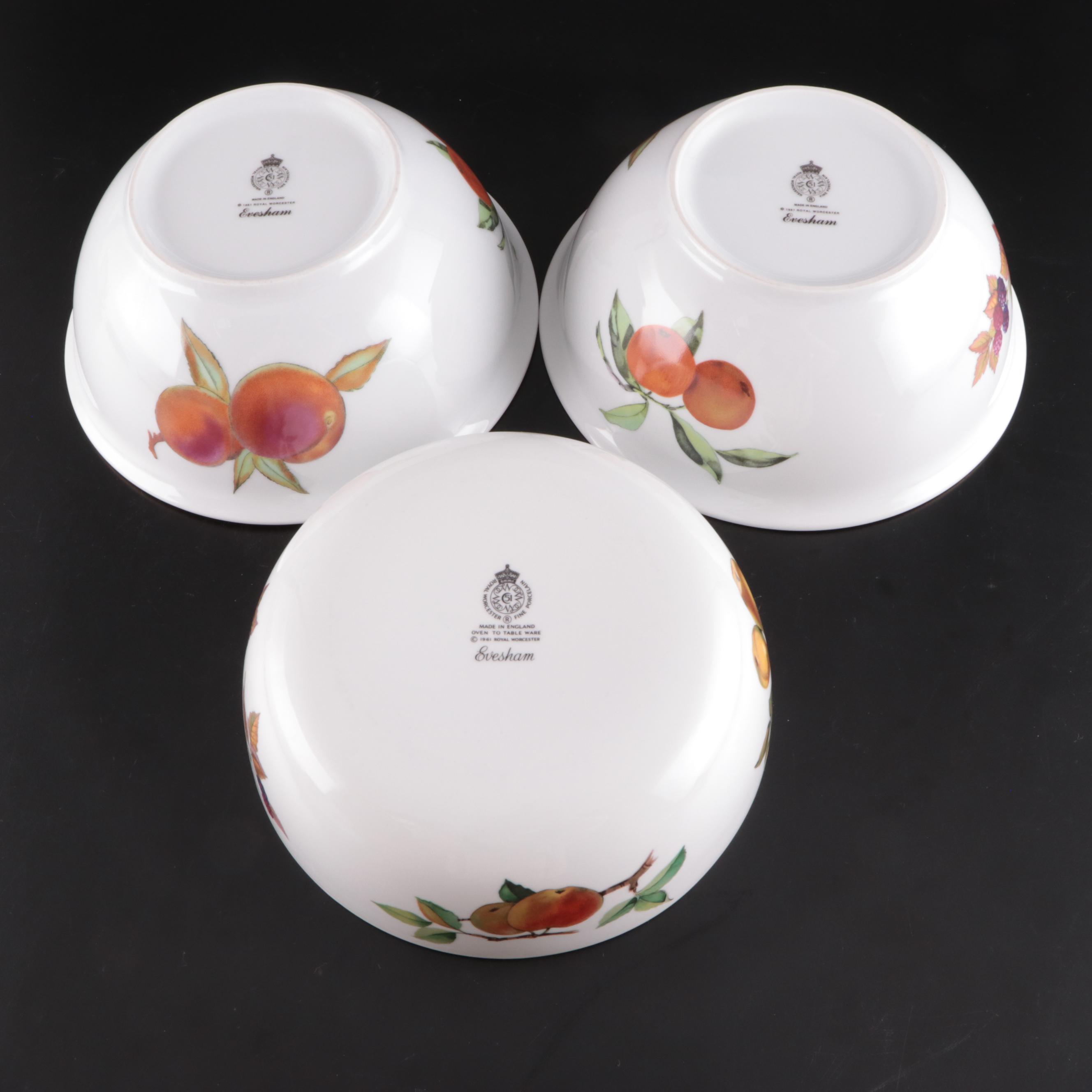 Royal Worcester Porcelain "Evesham" Tableware and Serving Pieces