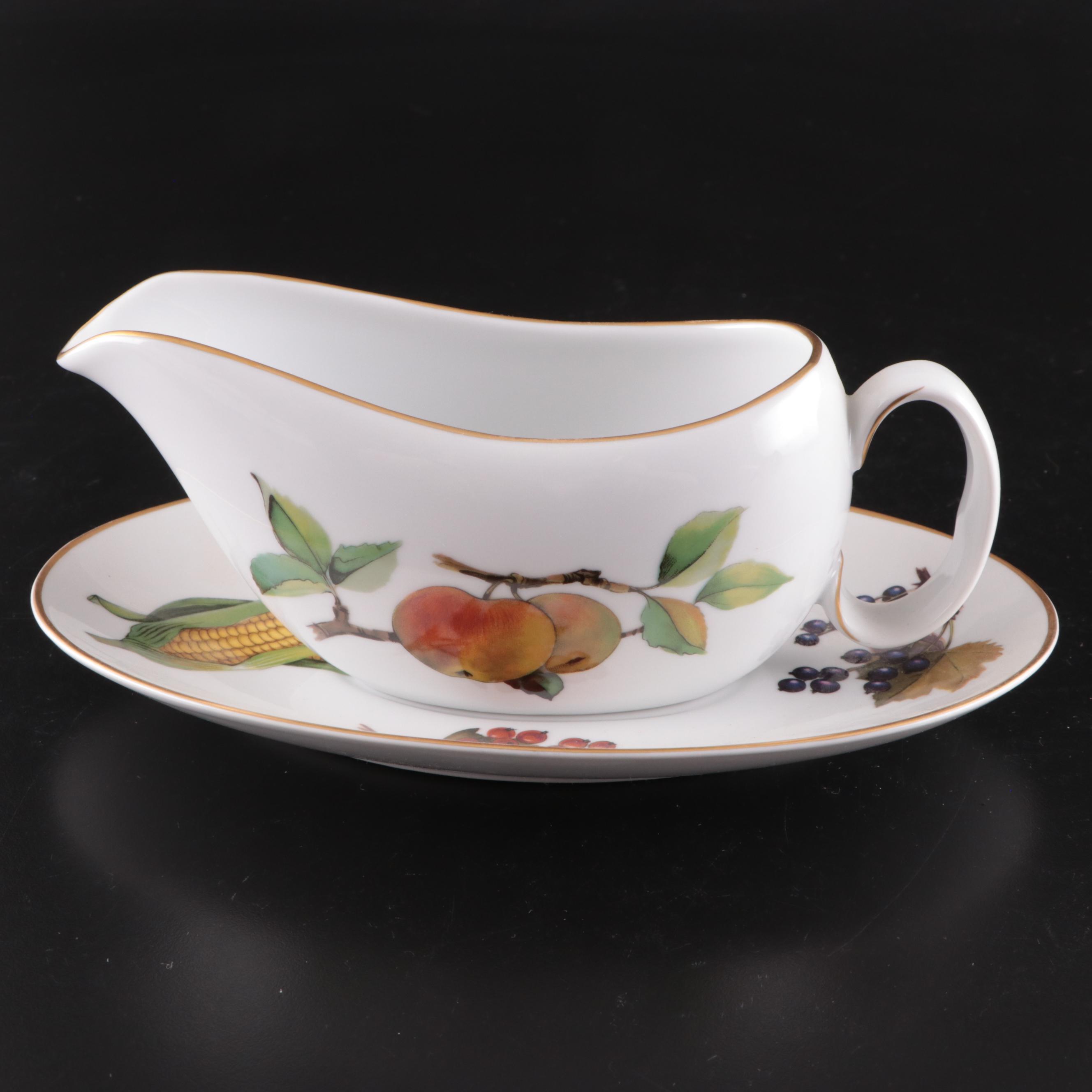 Royal Worcester Porcelain "Evesham" Tableware and Serving Pieces