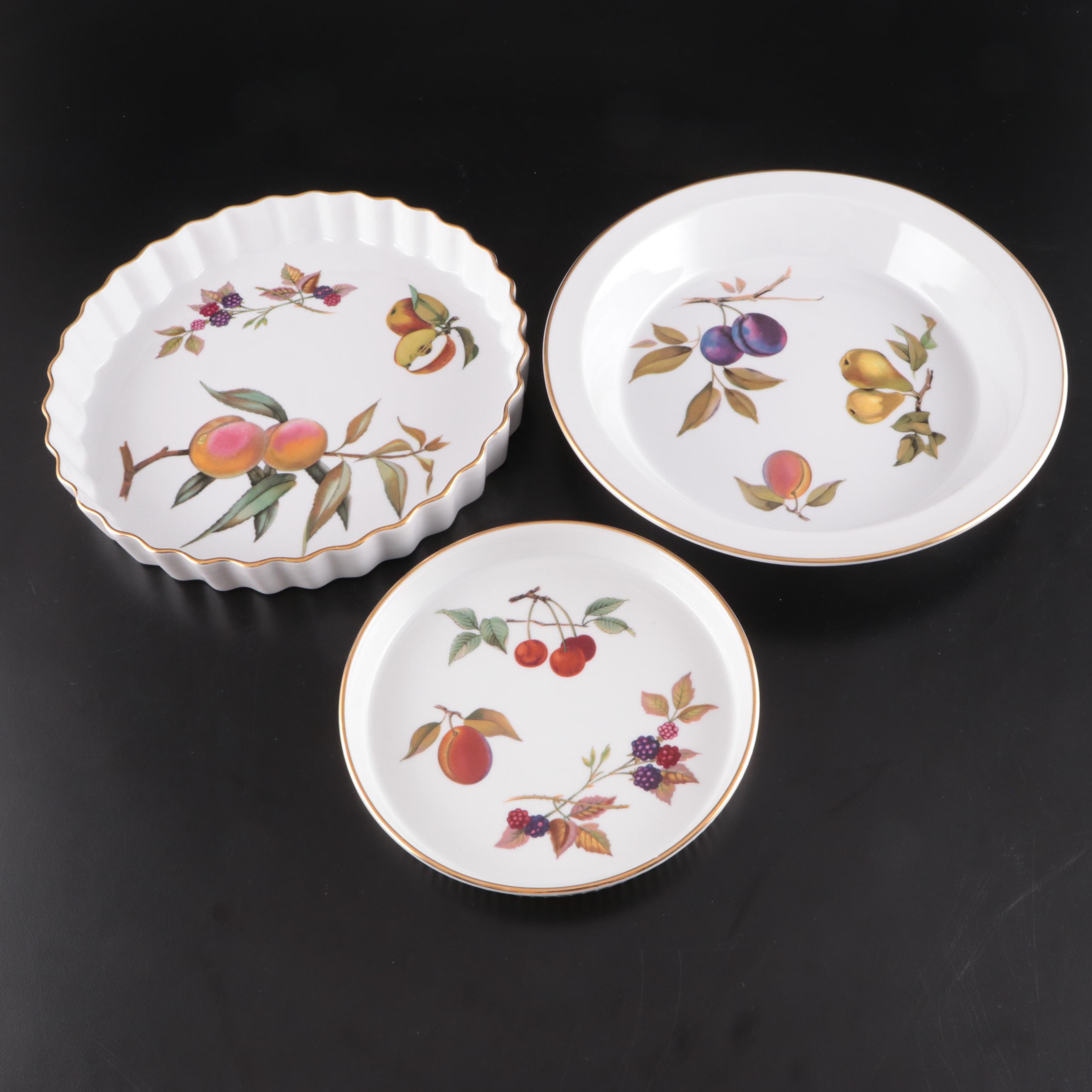 Royal Worcester Porcelain "Evesham" Tableware and Serving Pieces