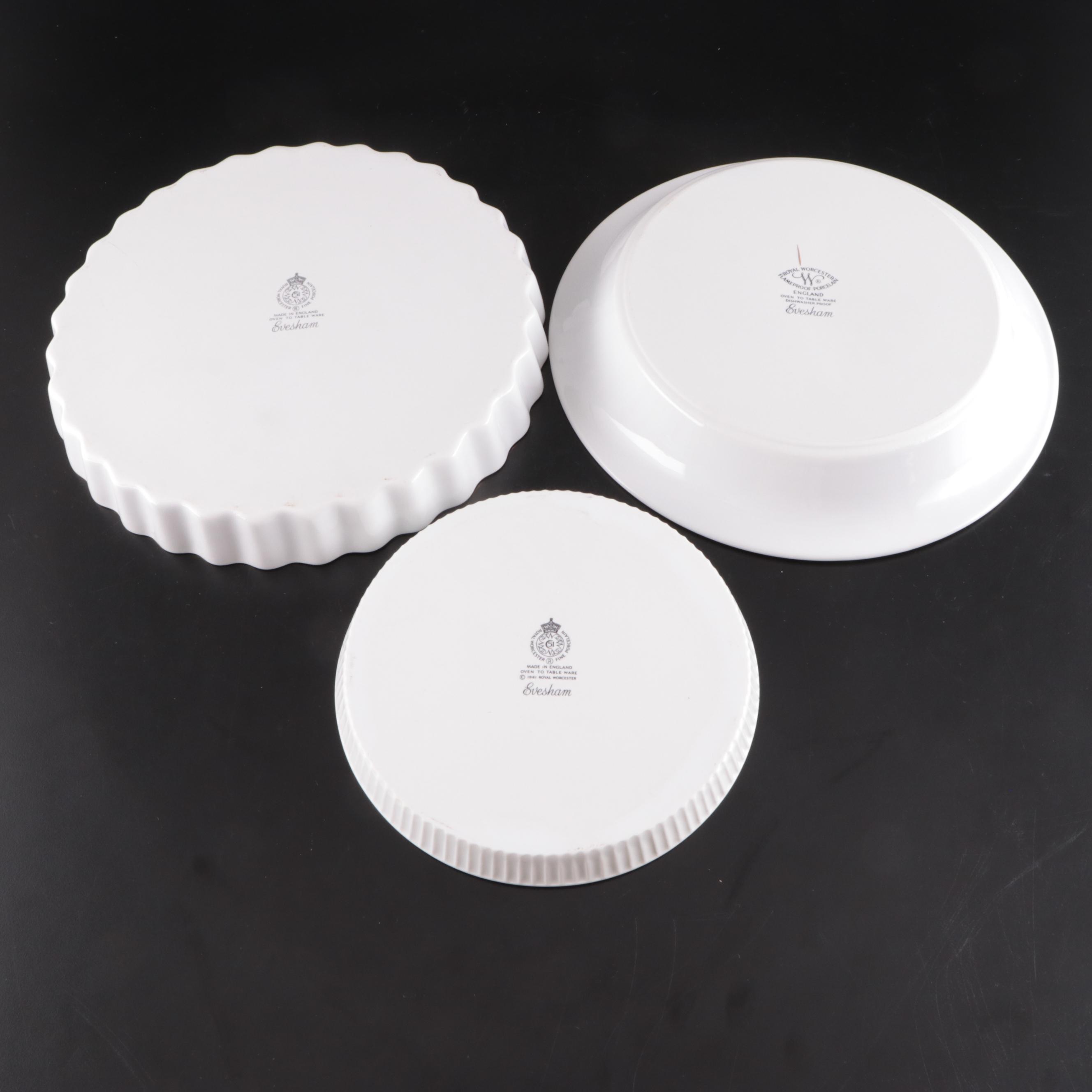 Royal Worcester Porcelain "Evesham" Tableware and Serving Pieces