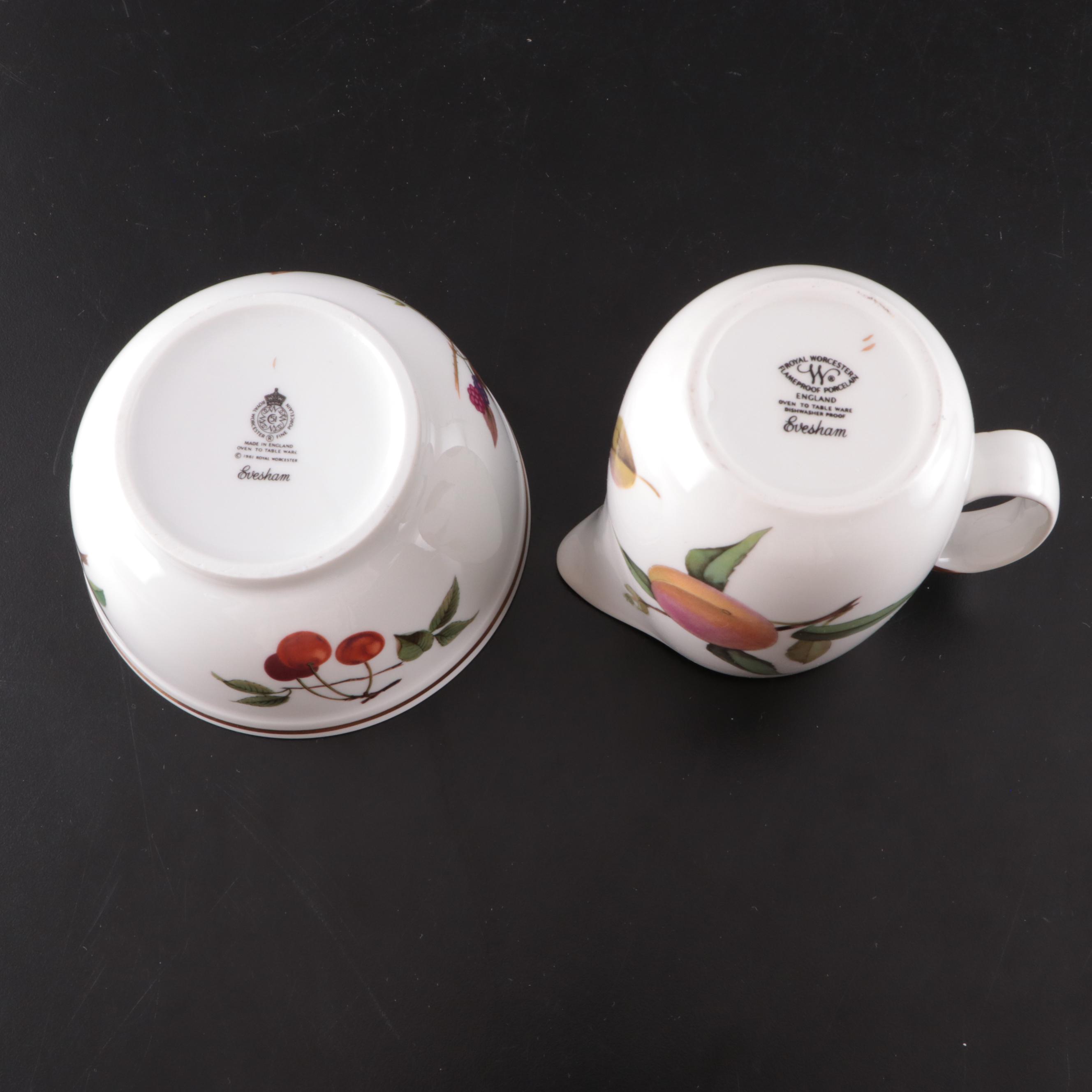 Royal Worcester Porcelain "Evesham" Tableware and Serving Pieces