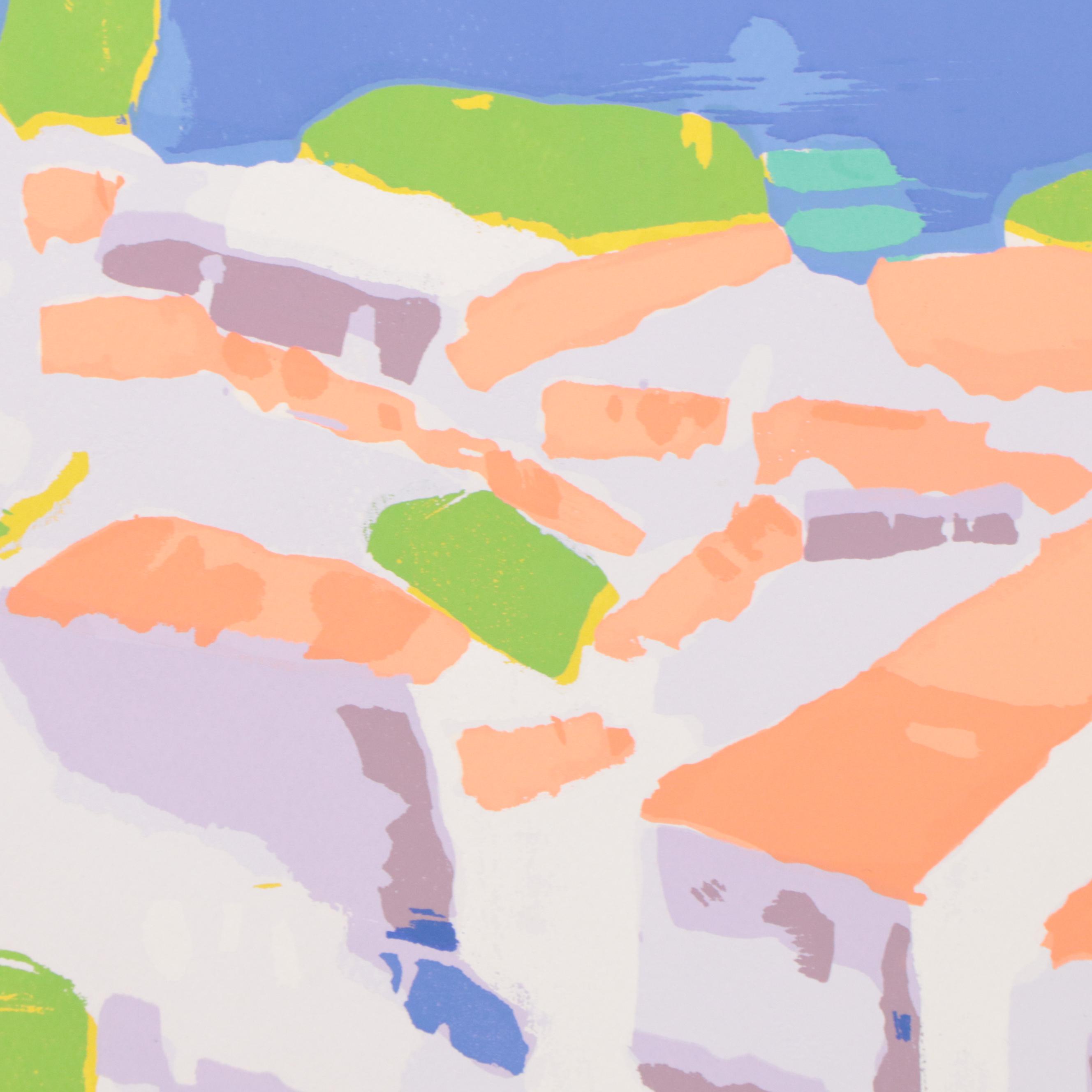 Jen Pang Serigraph "Beach Townscape" EBTH