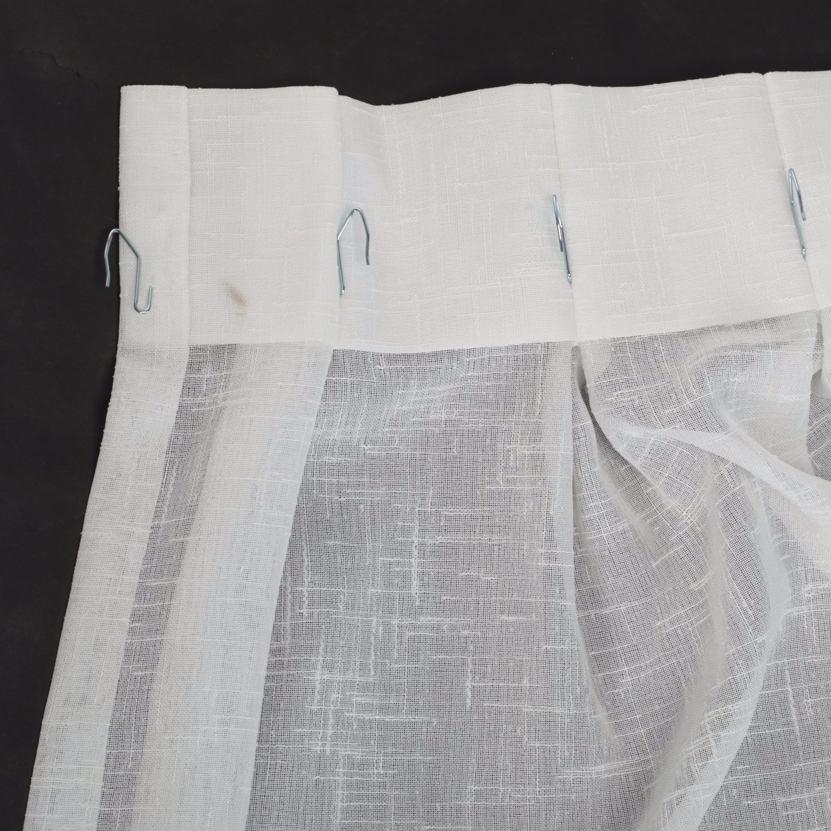 Semi-Sheer White Cotton Drapes