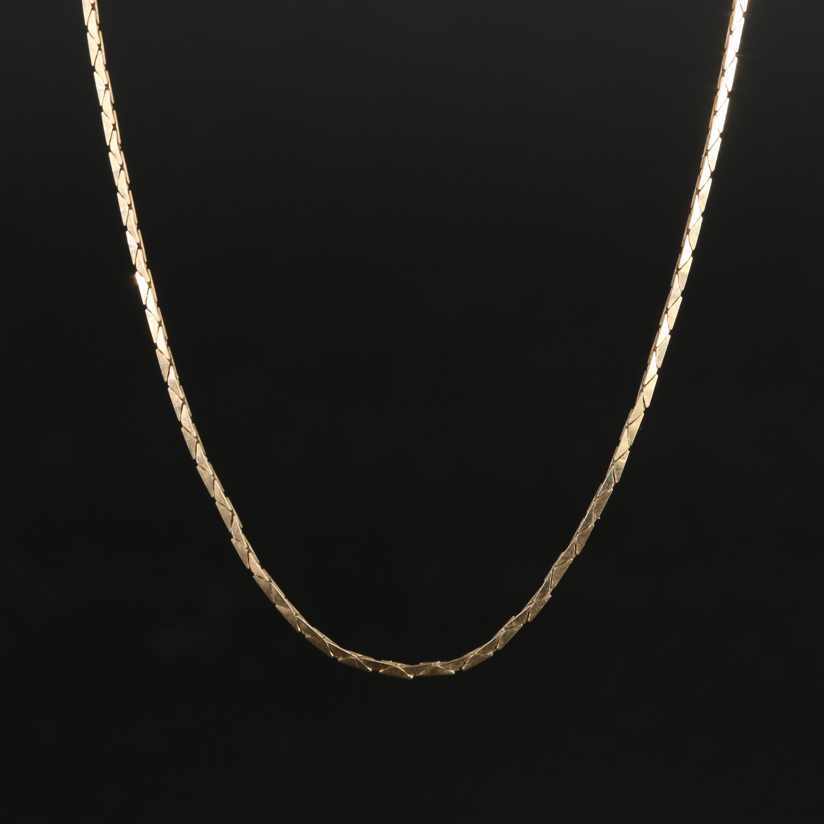 14K Cobra Chain Necklace
