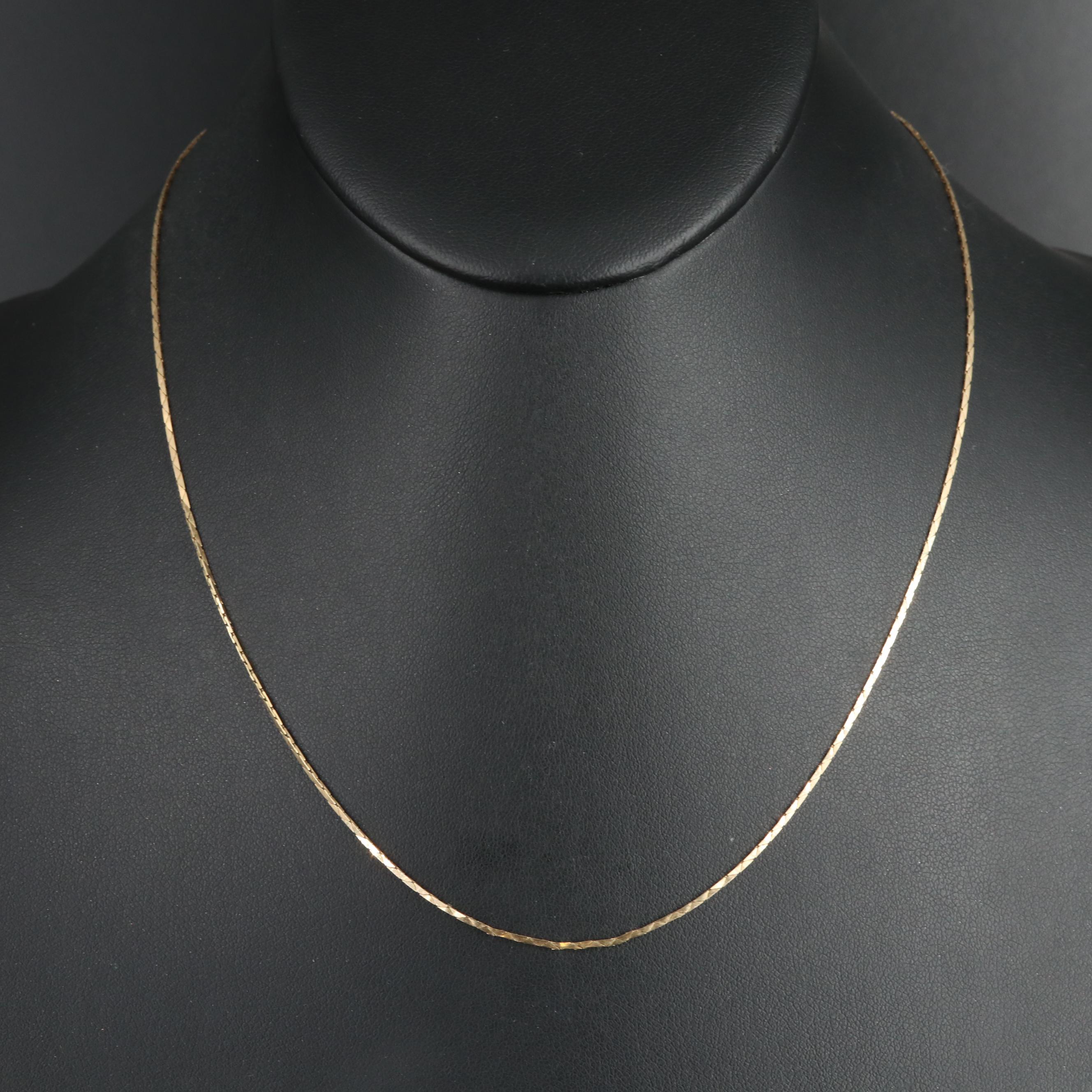 14K Cobra Chain Necklace
