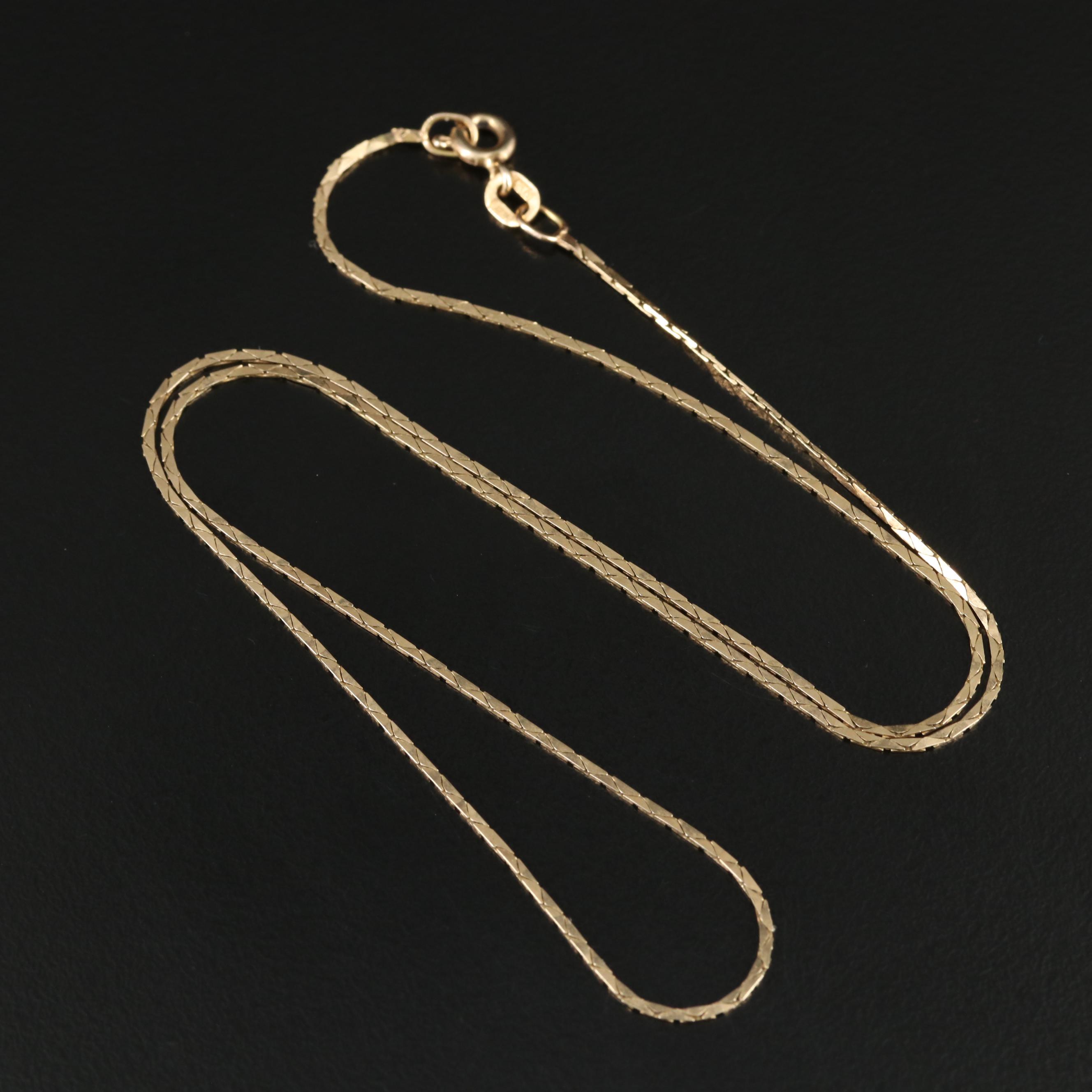 14K Cobra Chain Necklace
