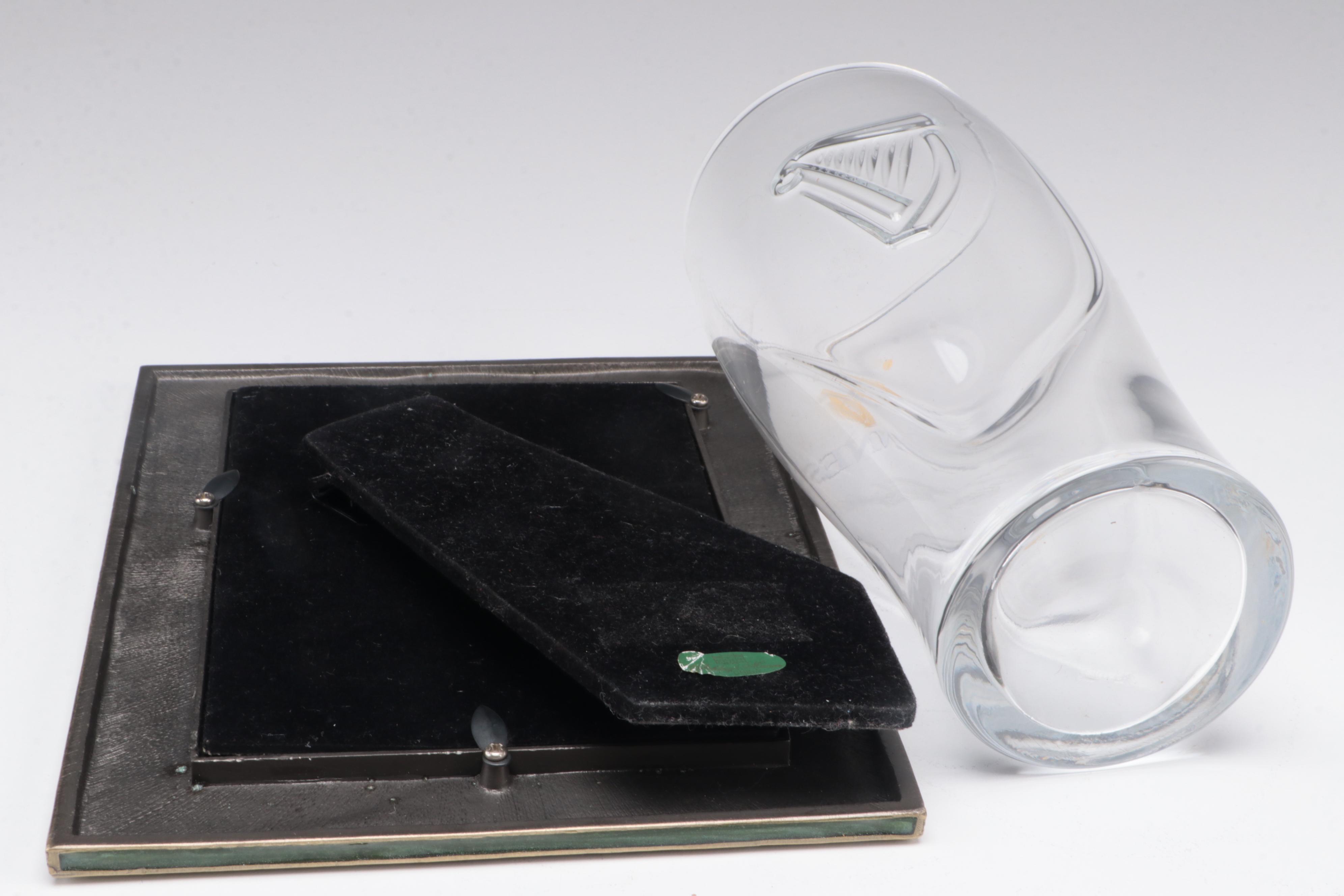 McCoy Pottery Planter with Guinness Pint Glass and Other Decor