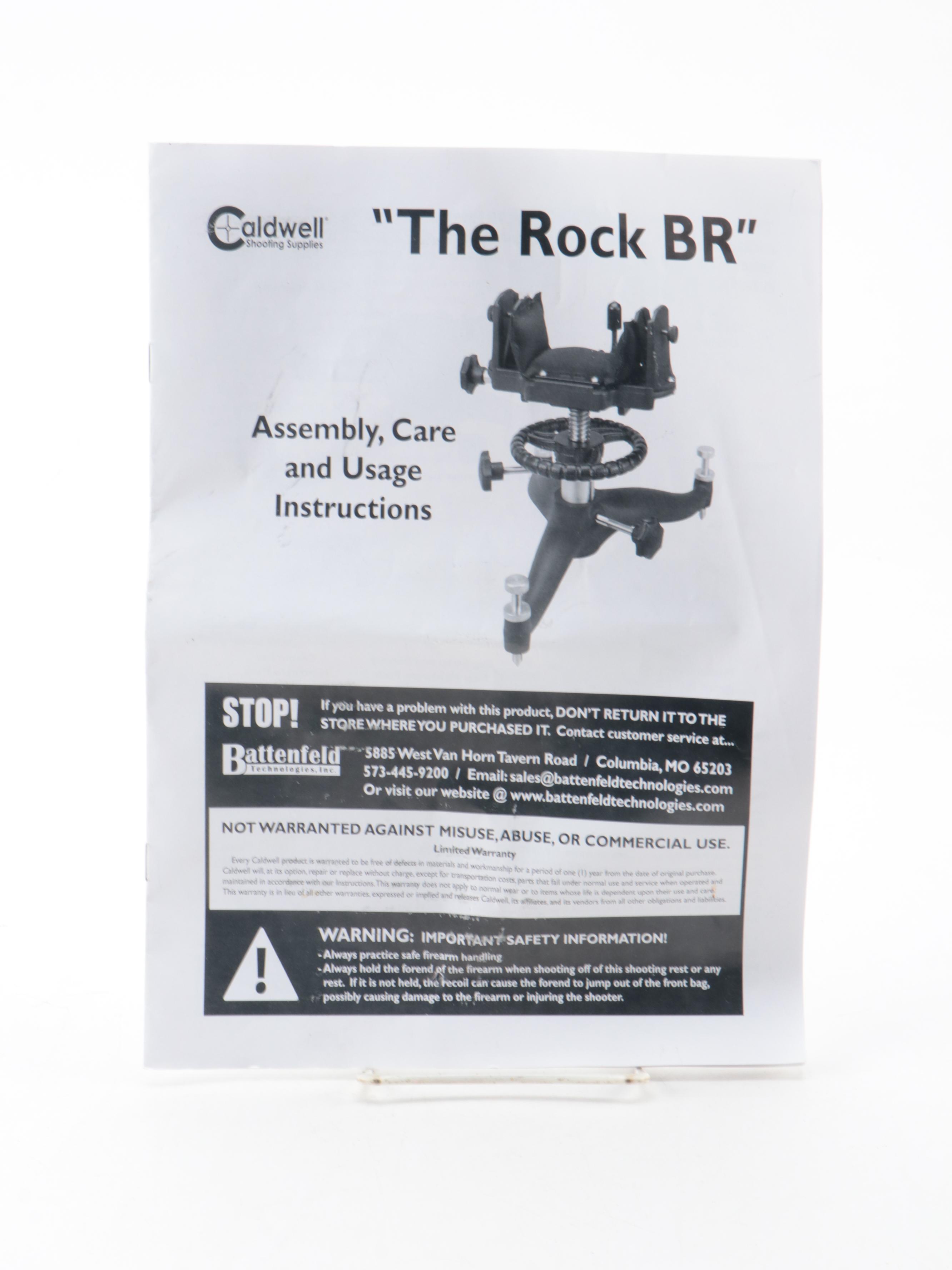 Caldwell "The Rock BR" Adjustable Ambidextrous Rifle Shooting Rest