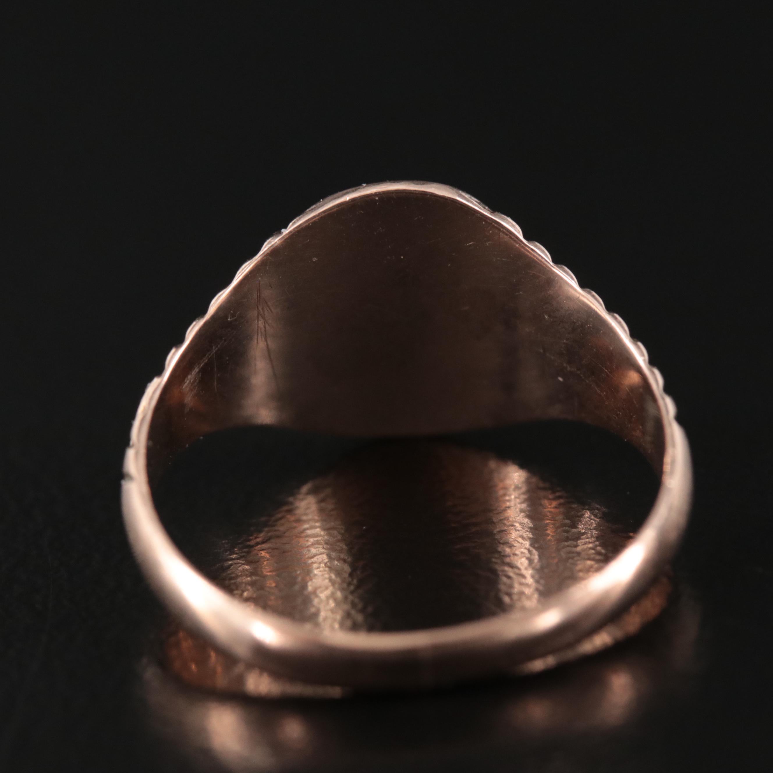 Antique 9K Initial "B" Signet Ring