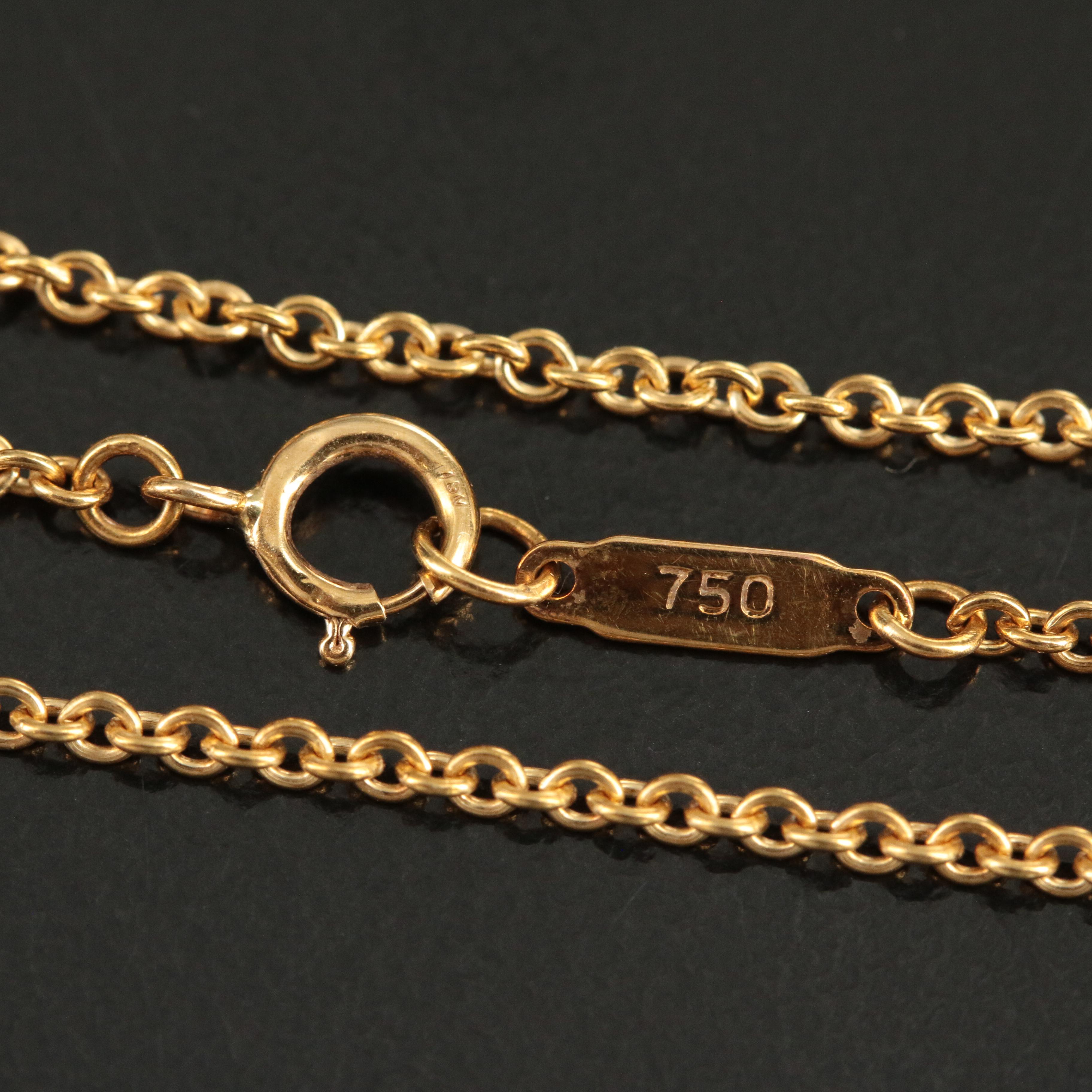 Tiffany & Co. 18K Puffed Heart Necklace