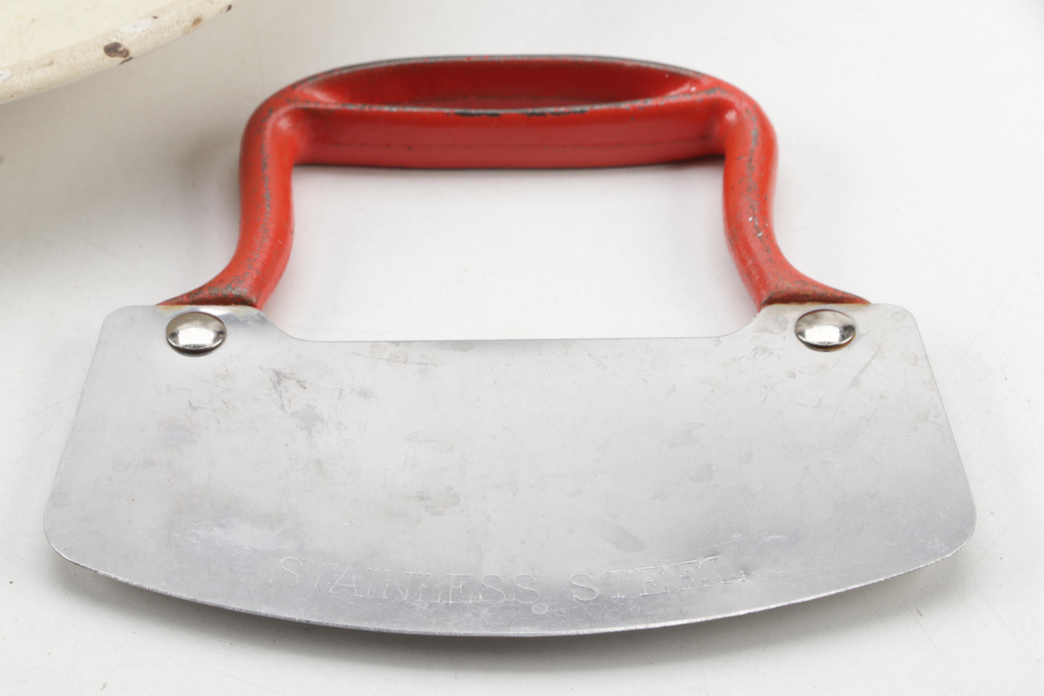 Enameled Metal Pots, Scale, Plate, Mixer and More