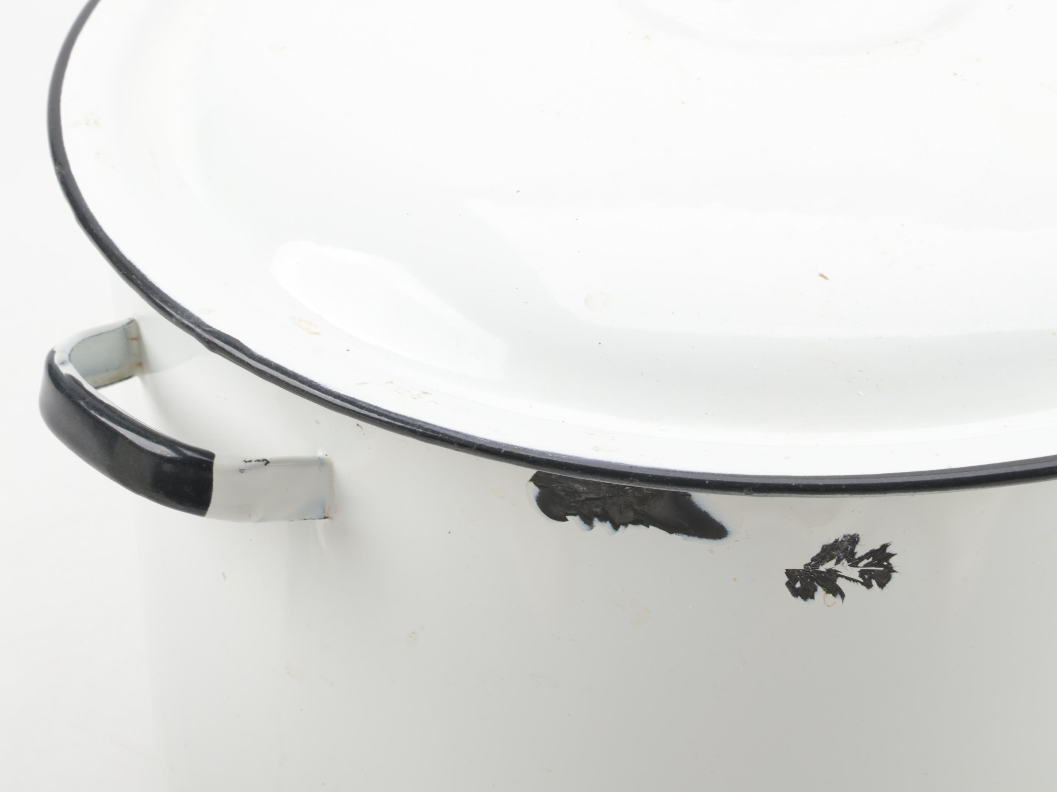 Enameled Metal Pots, Scale, Plate, Mixer and More