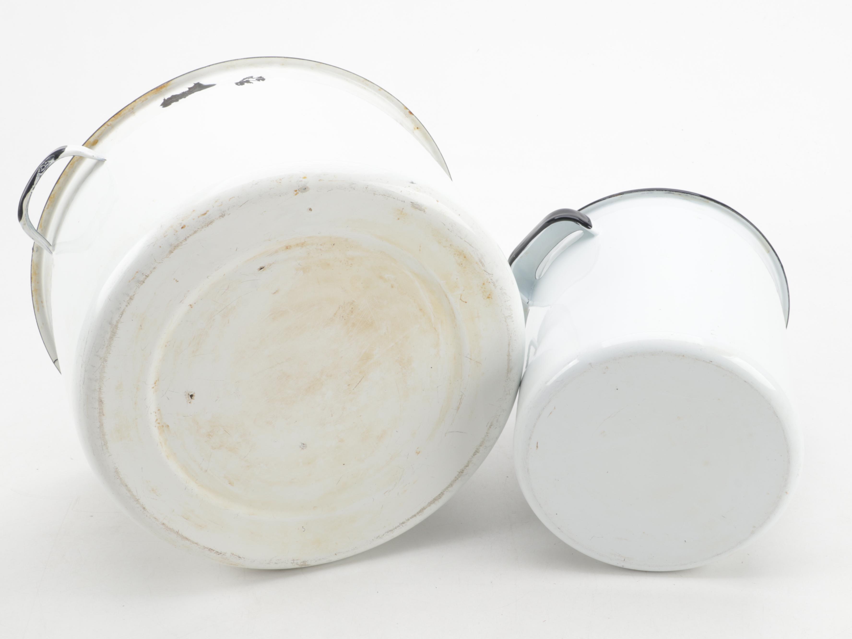 Enameled Metal Pots, Scale, Plate, Mixer and More