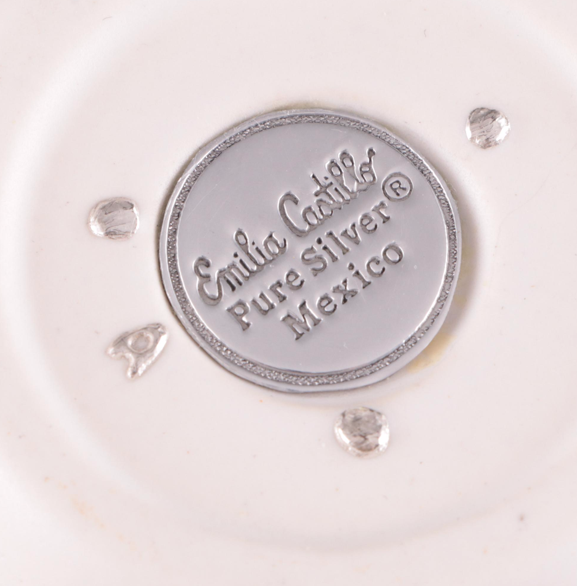 Emilia Castillo Silver Inlaid Ceramic Cups