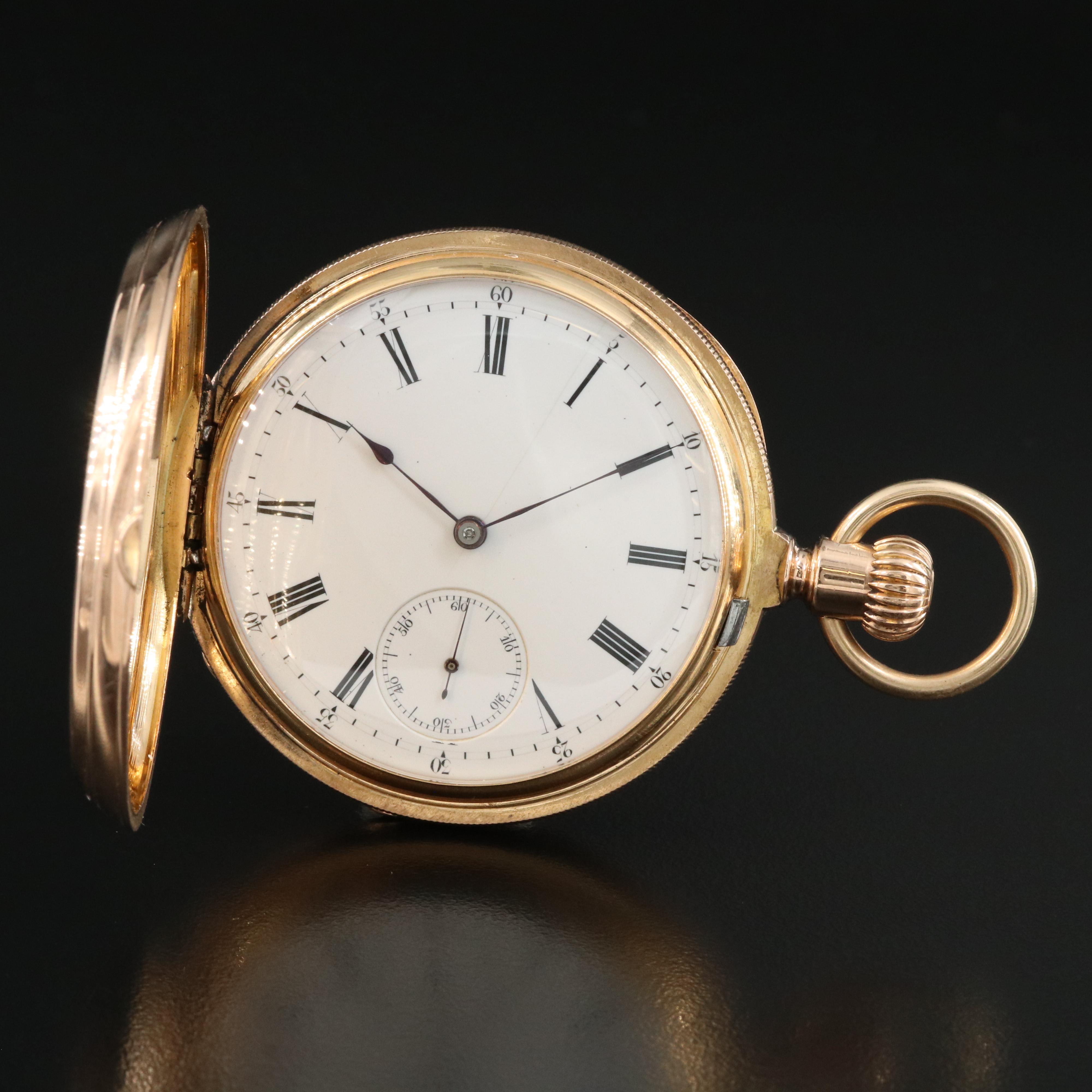 18K Patek Philippe Antique Hunting Case Pocket Watch
