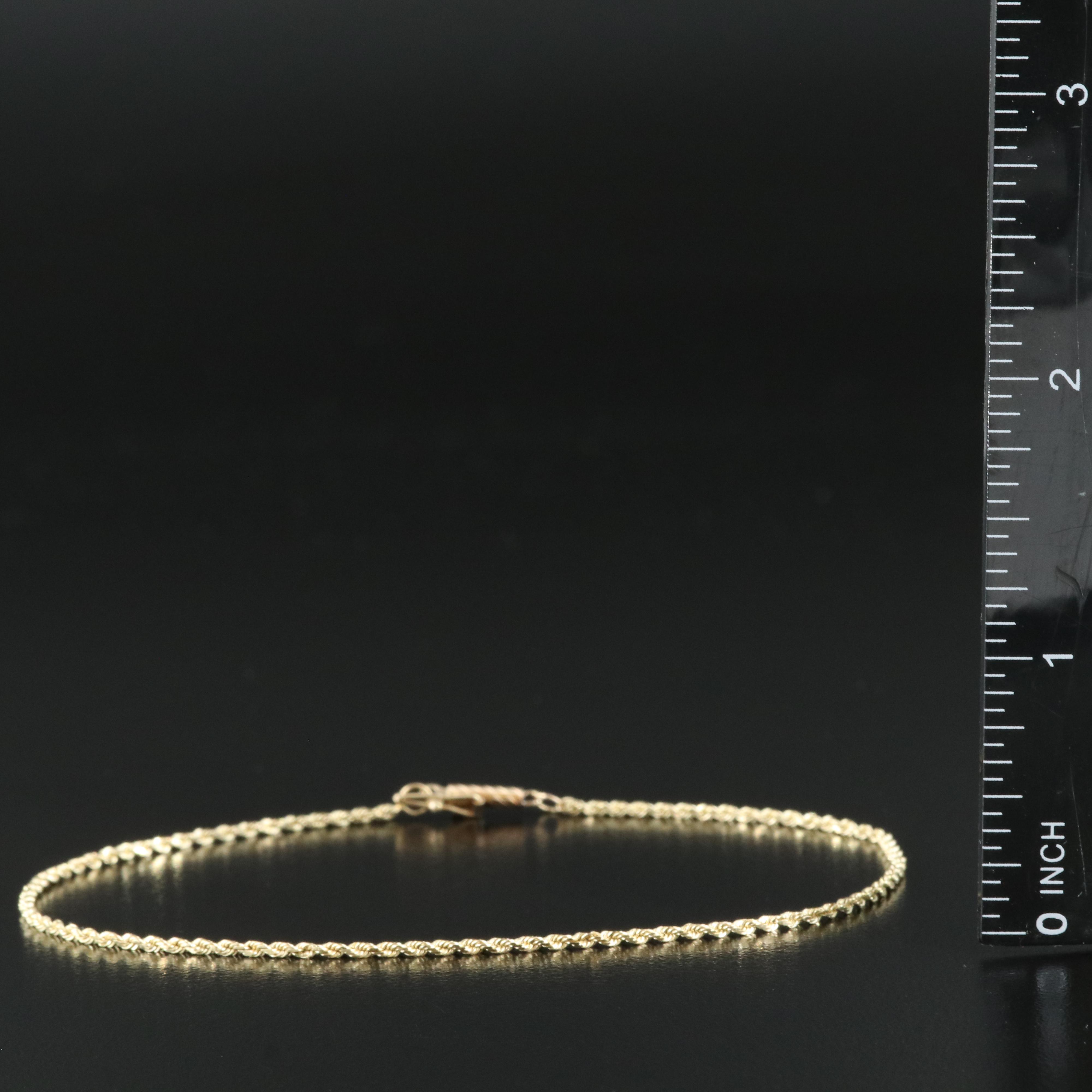 14K Rope Chain Anklet EBTH