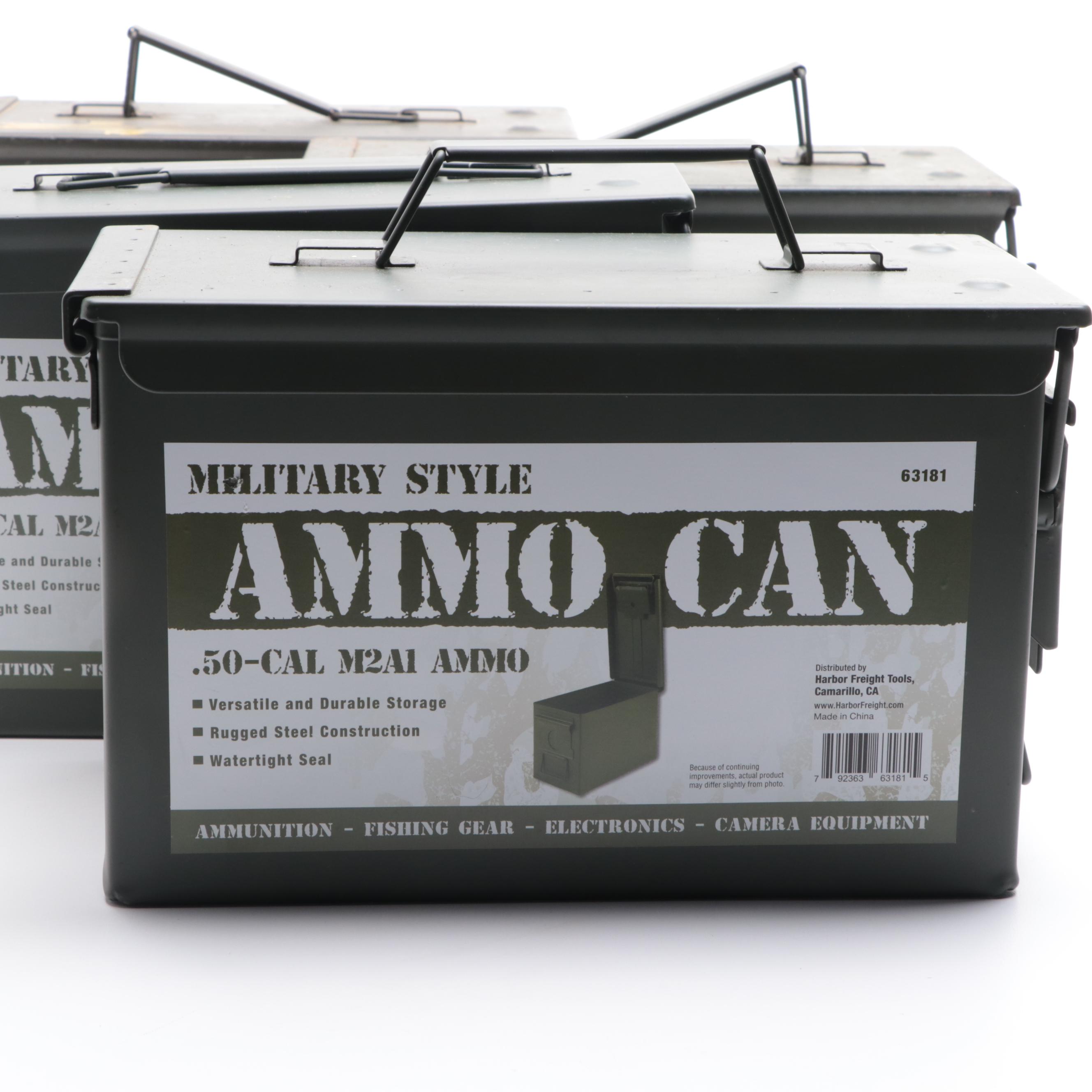 Military Style Ammo Cans with Other Ammunition Storage Containers
