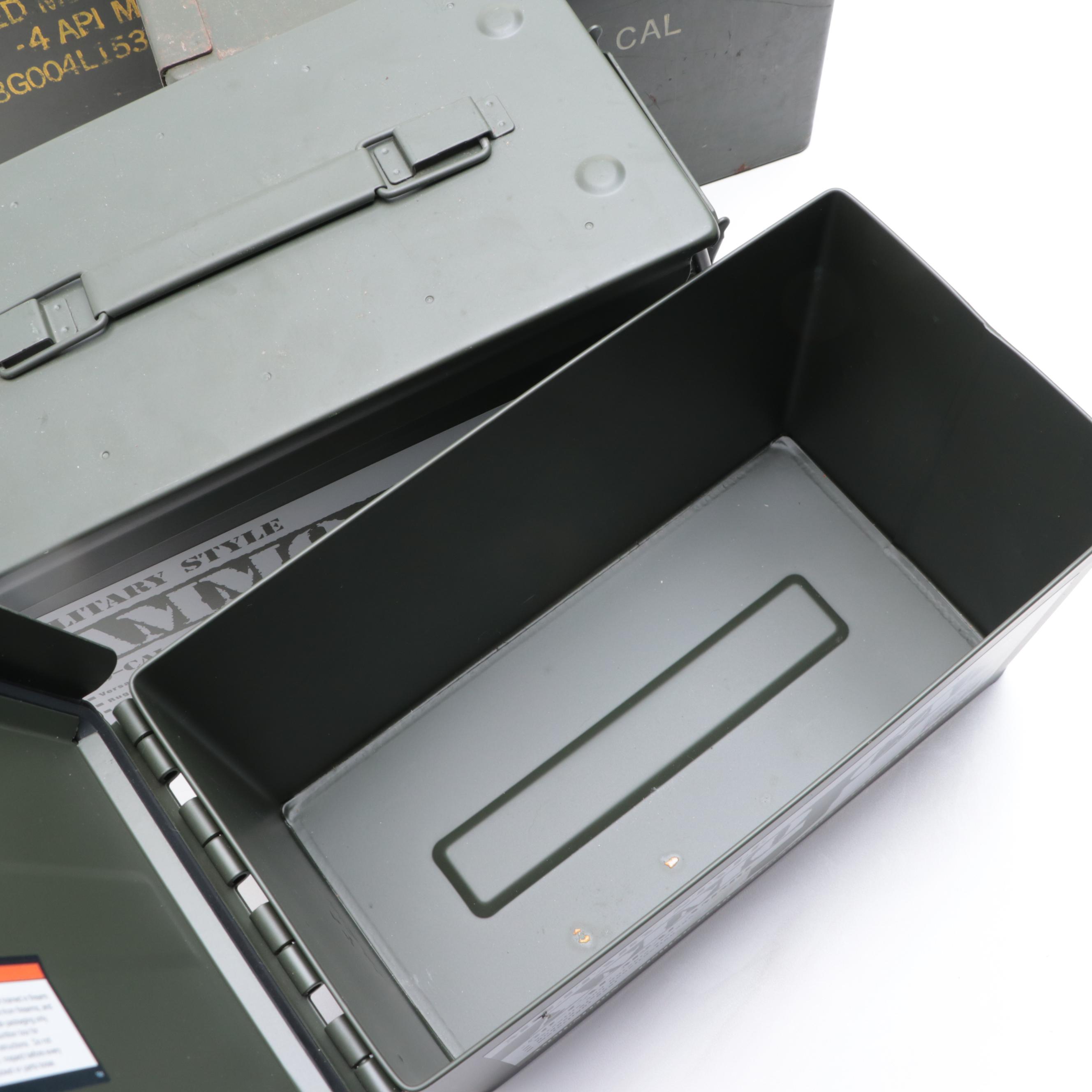 Military Style Ammo Cans with Other Ammunition Storage Containers