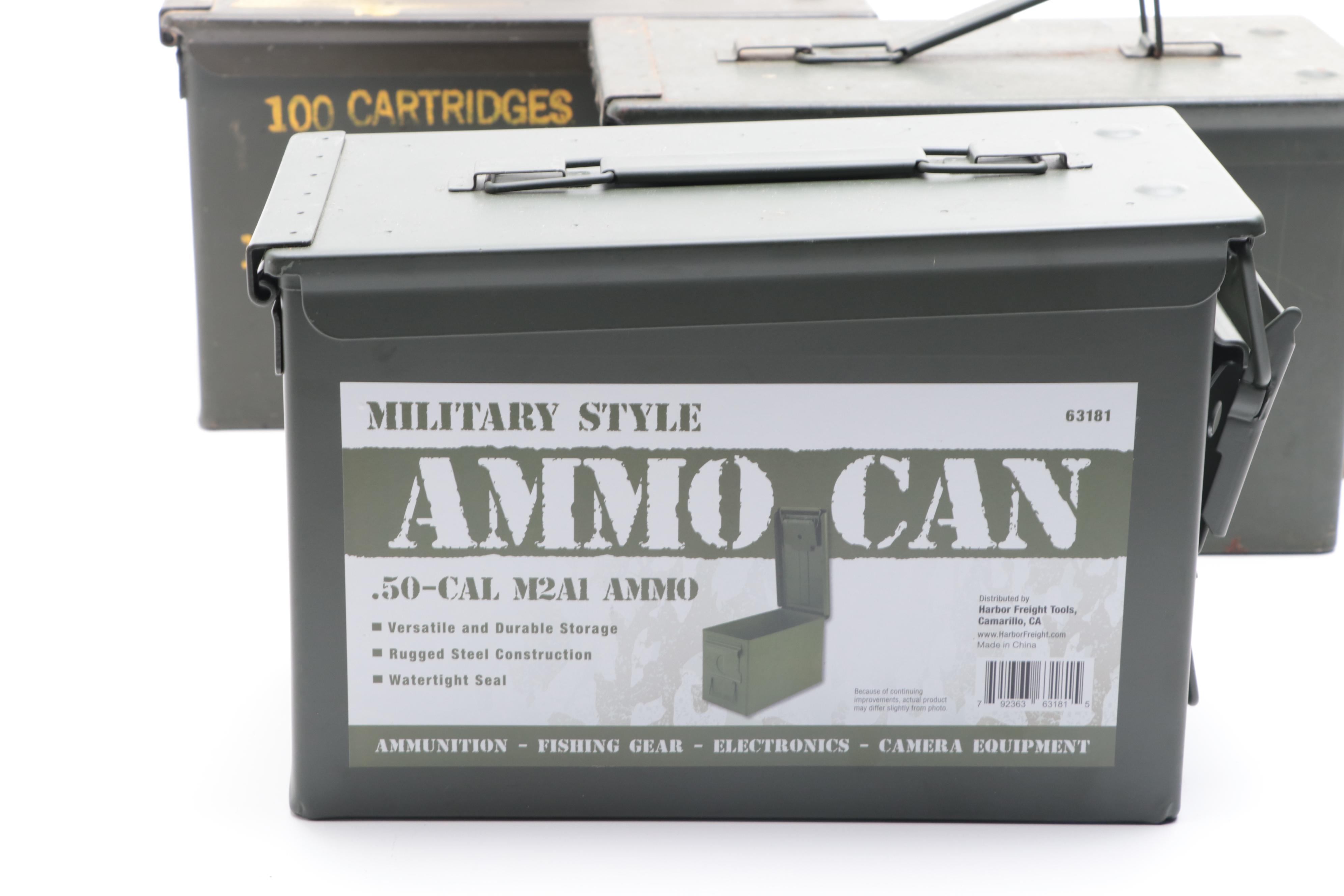 Military Style Ammo Cans with Other Ammunition Storage Containers