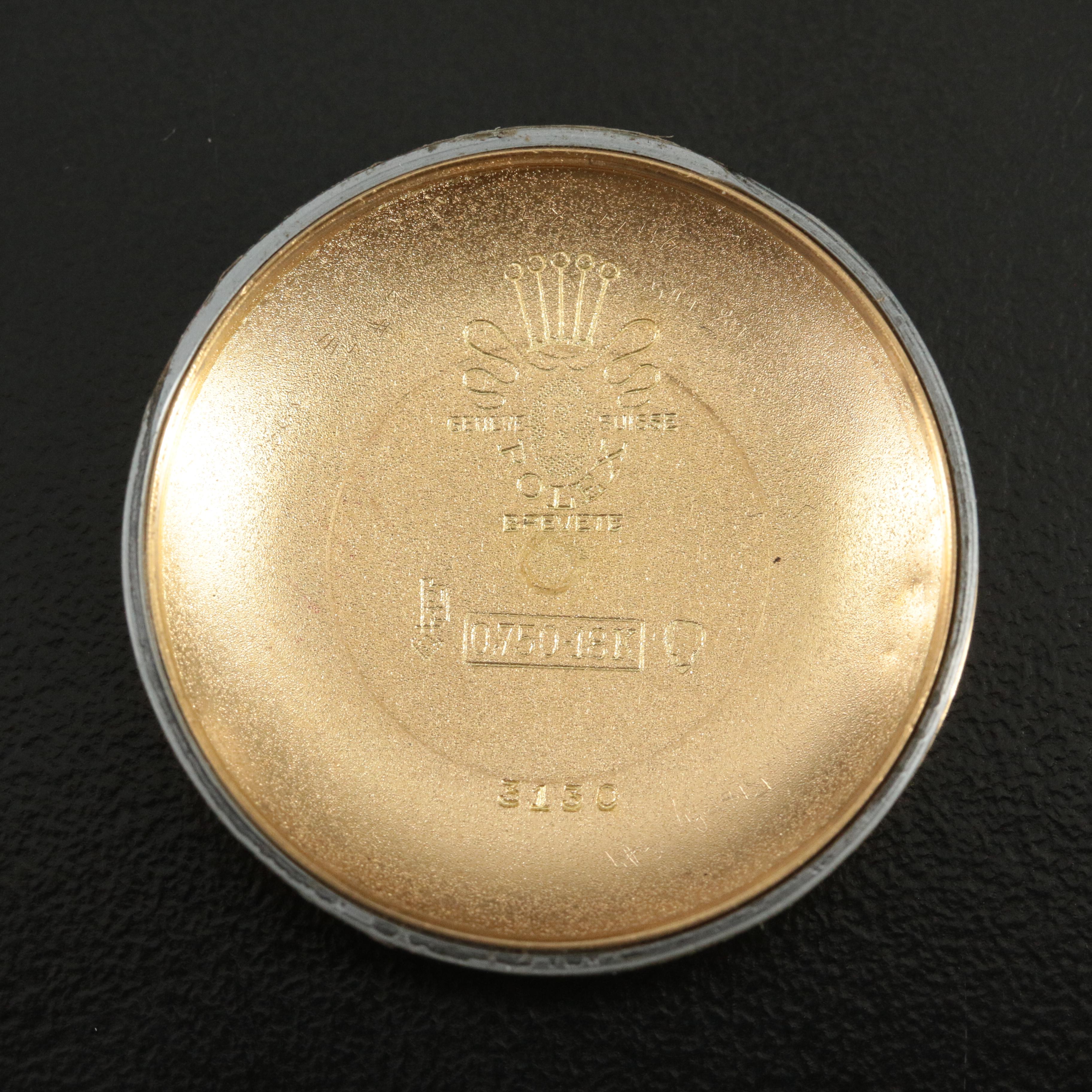 Vintage Rolex 18K Bubbleback Midsize Oyster Perpetual Watch