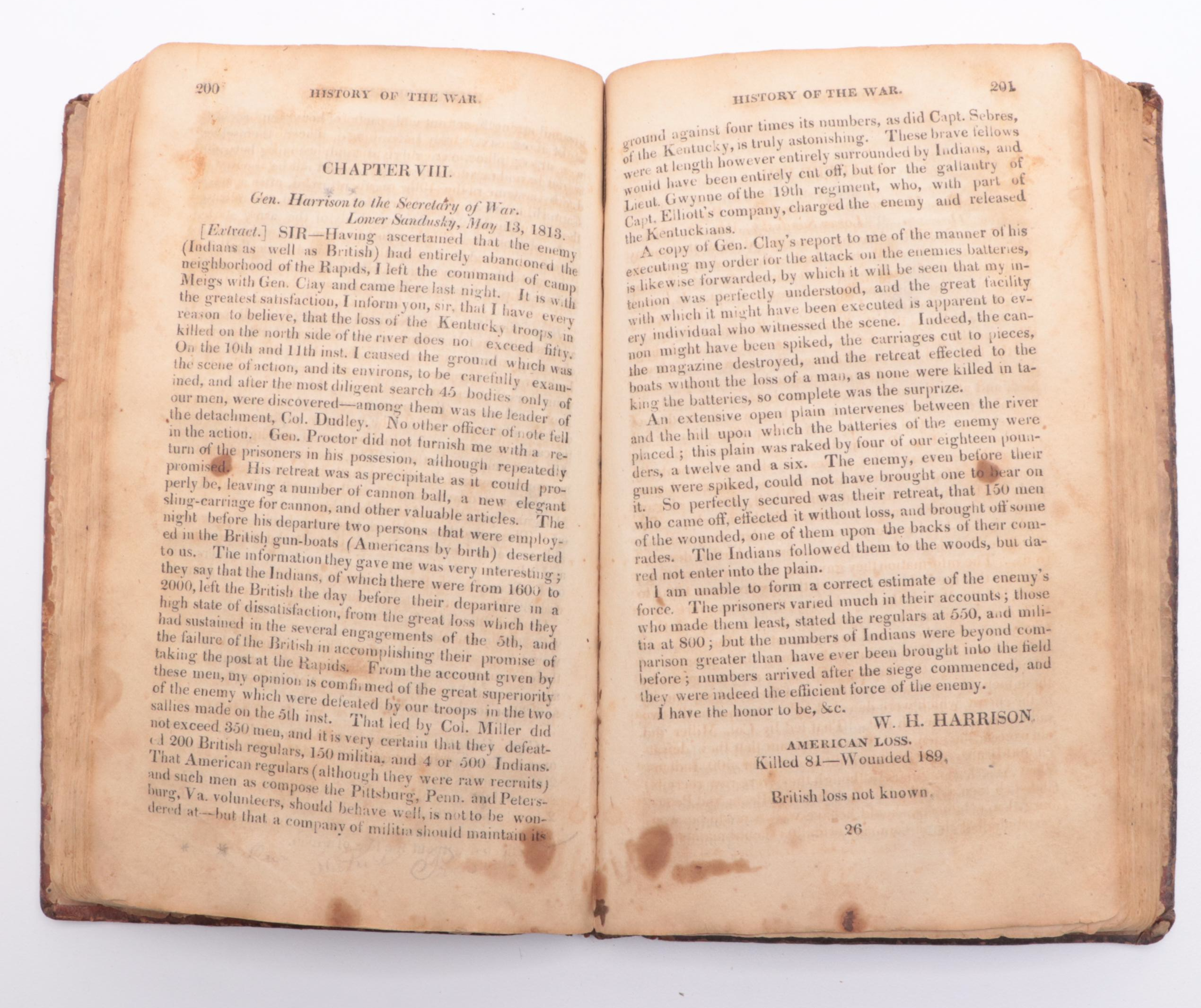 Second Edition "The History of the War" Compiled by J. Russell Jr., 1815