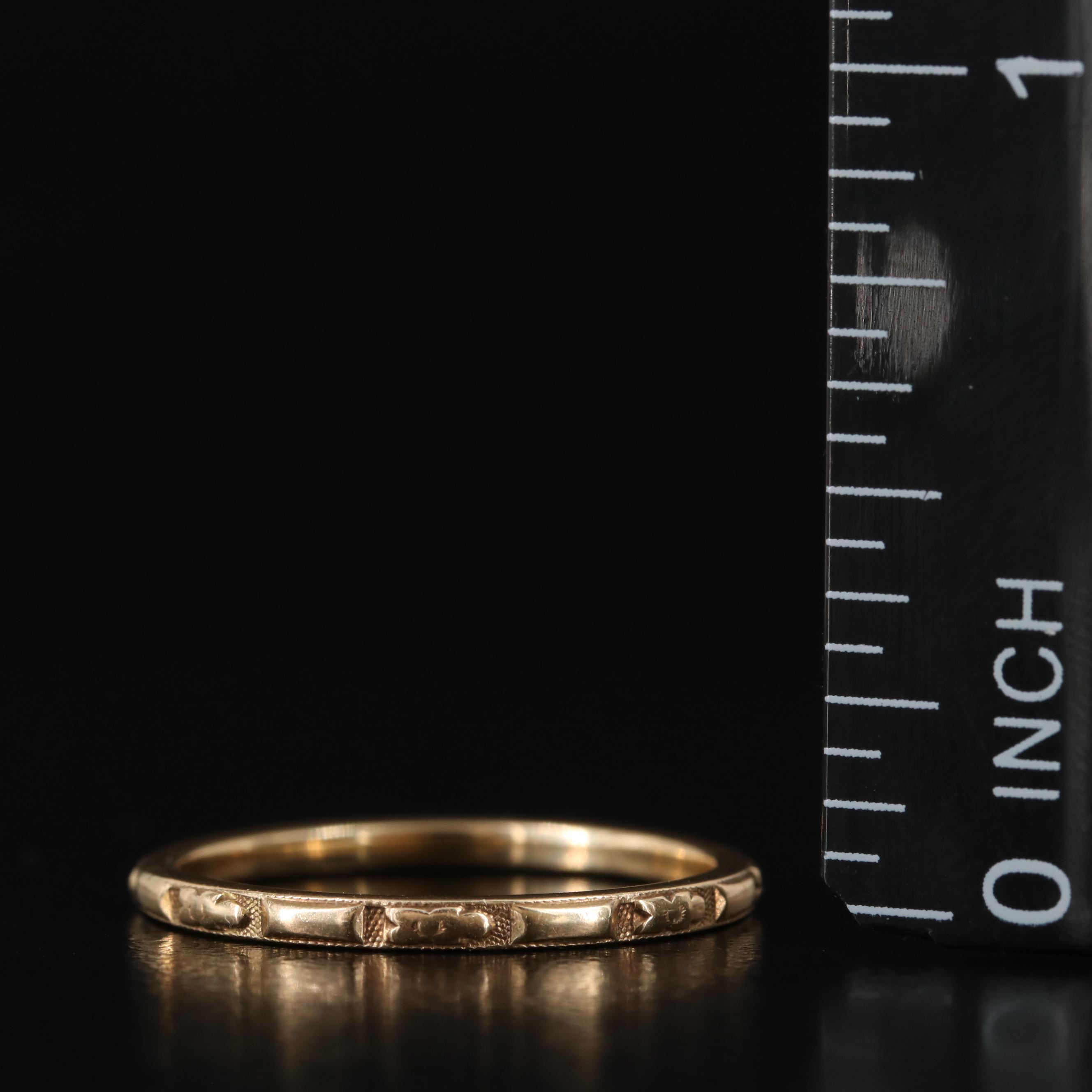 Vintage 14K Floral Band