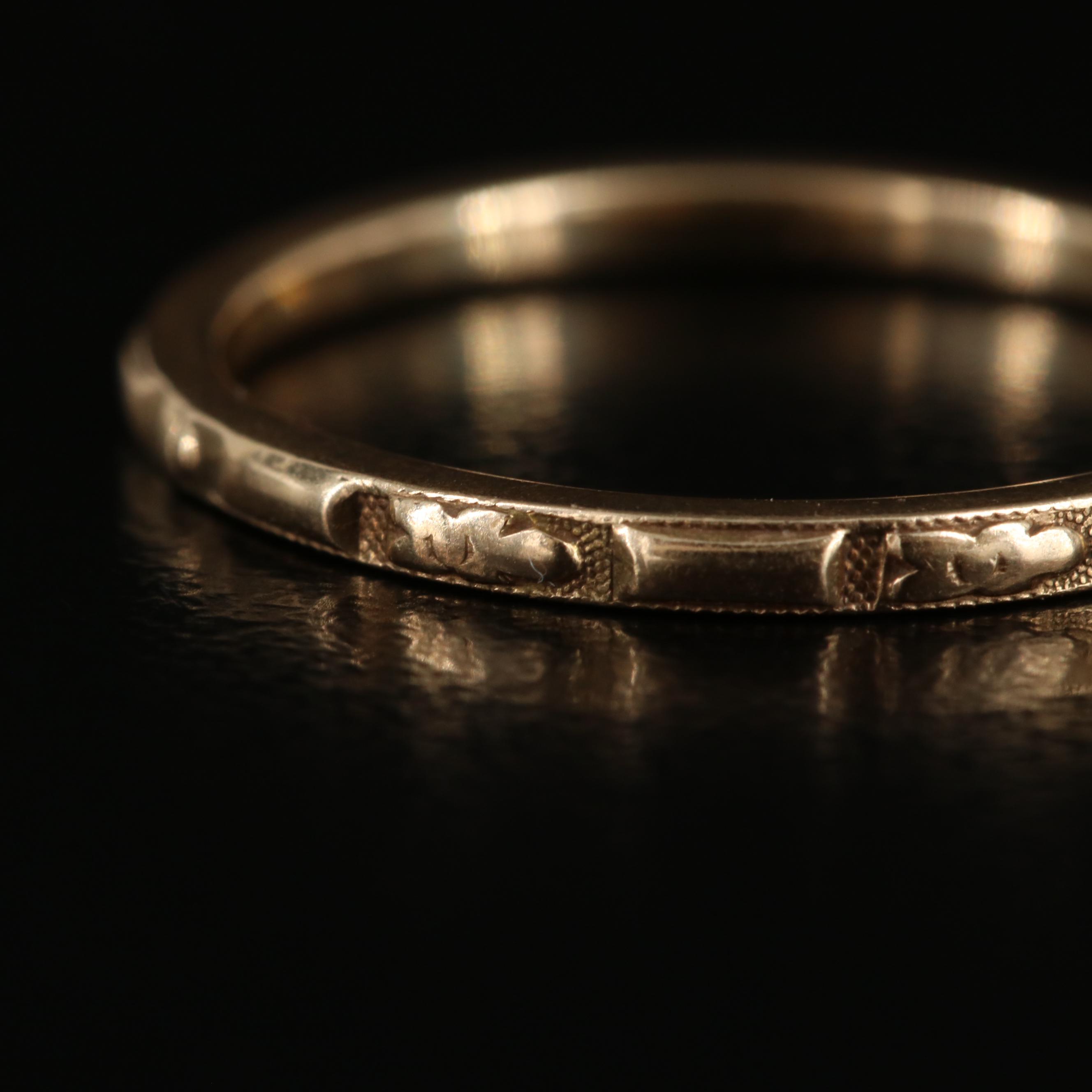 Vintage 14K Floral Band