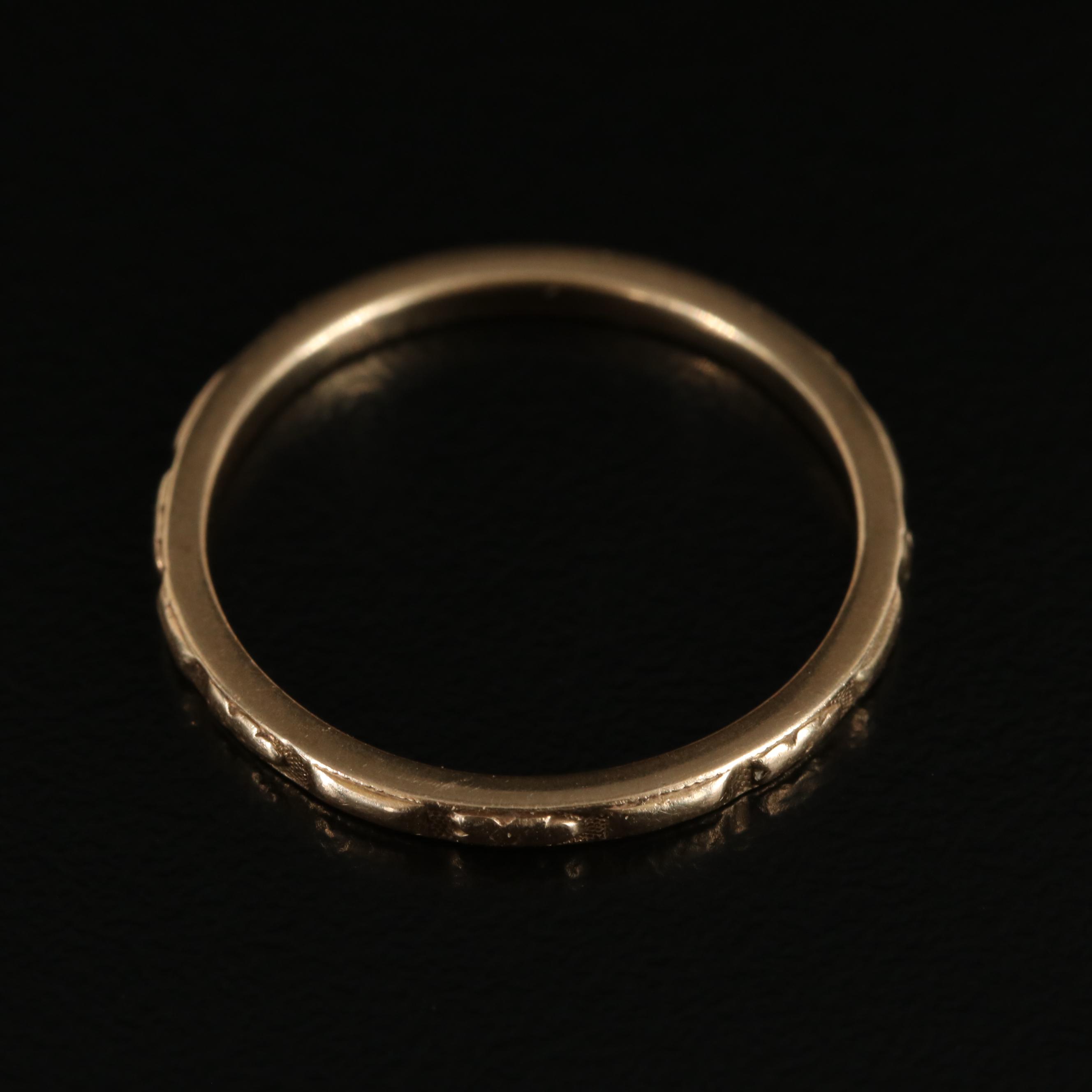 Vintage 14K Floral Band