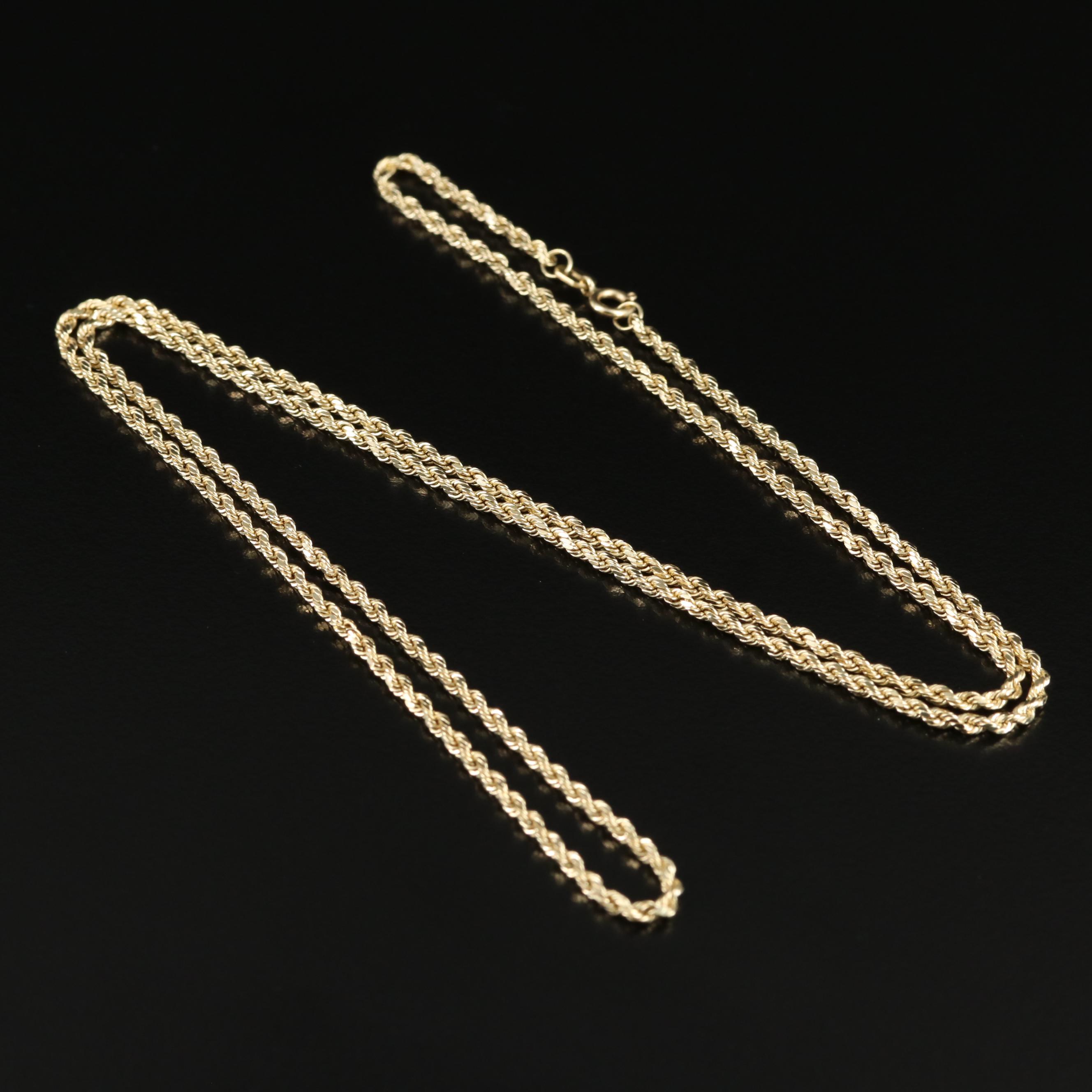 14K Rope Chain Necklace