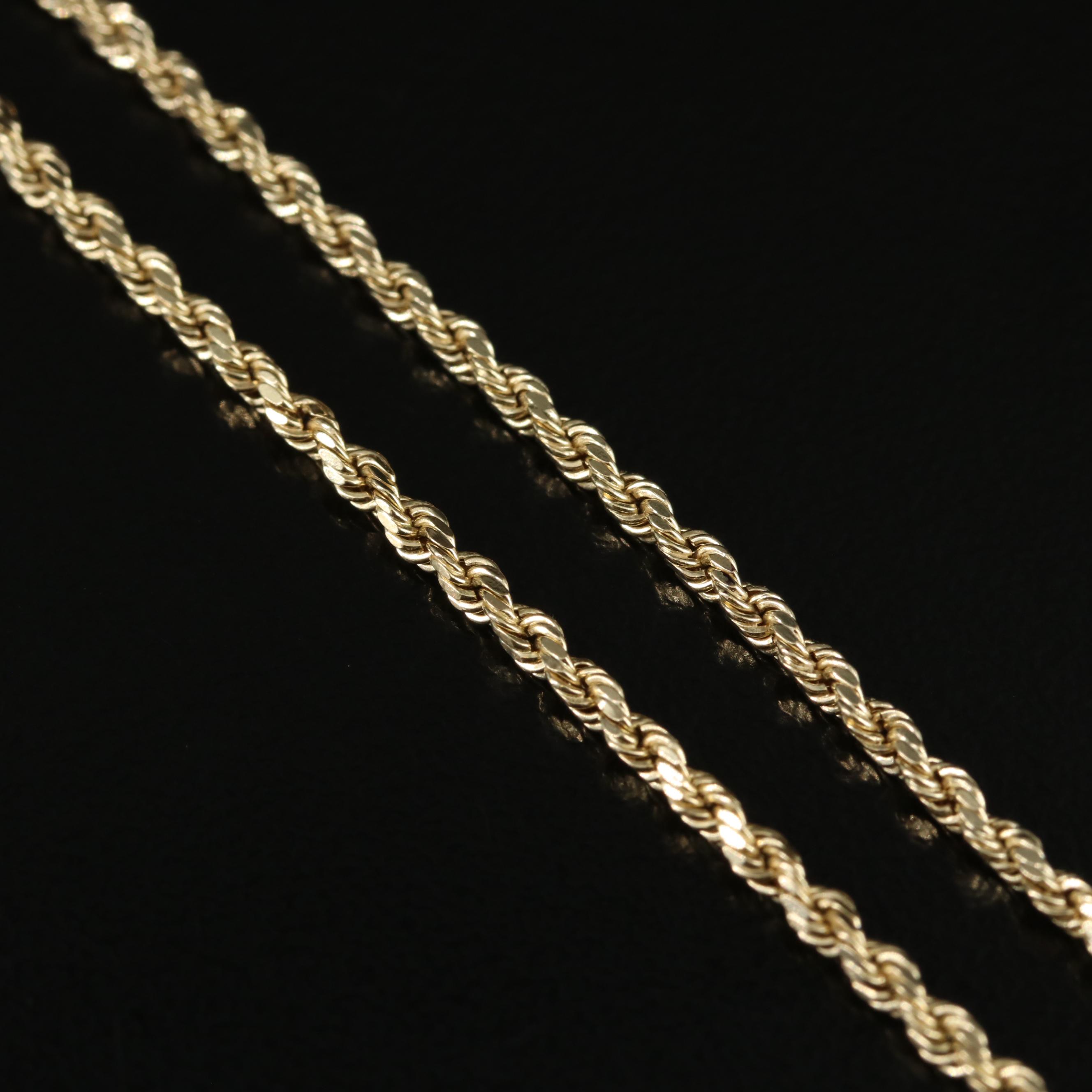 14K Rope Chain Necklace