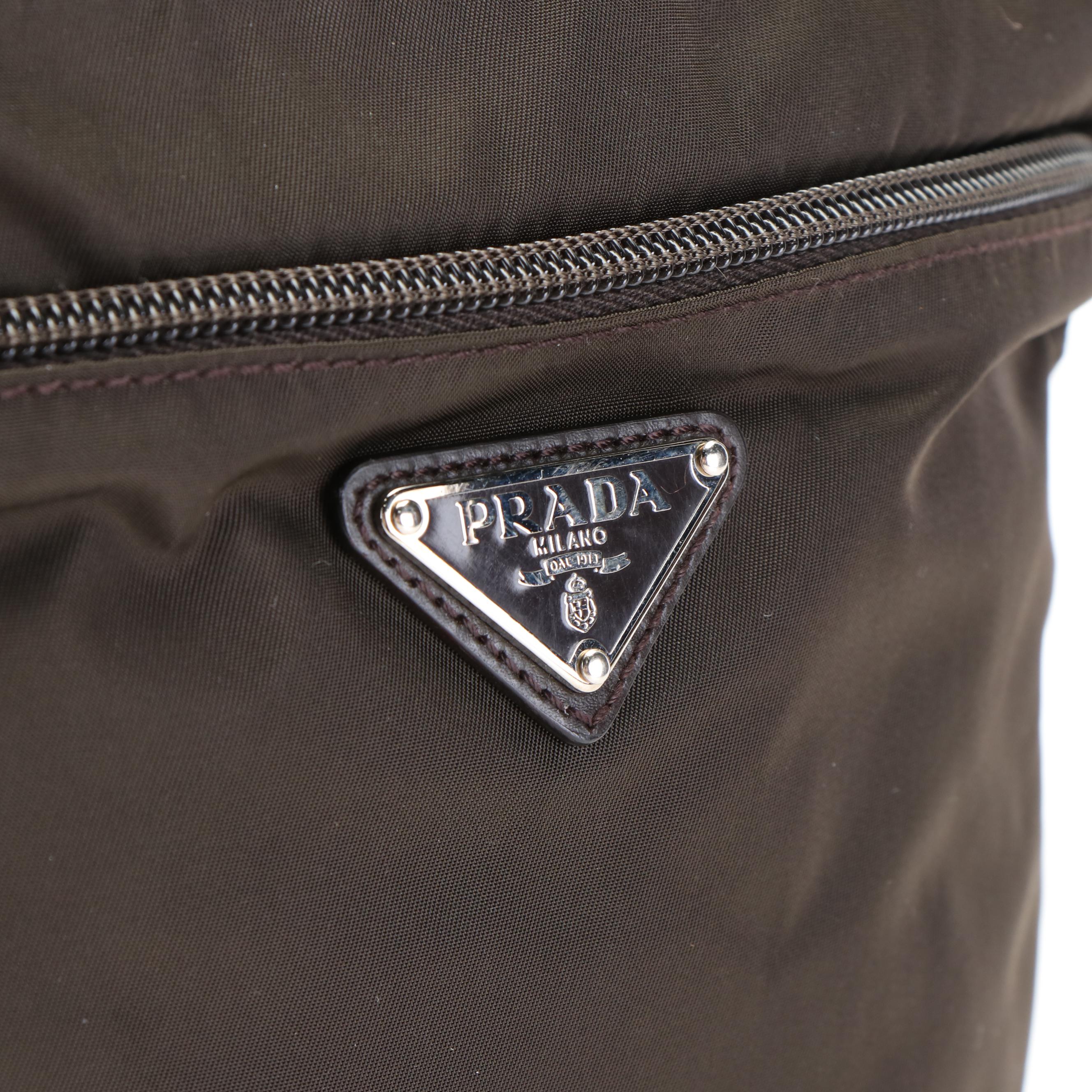 Prada Tessuto Flat Messenger Nylon Crossbody