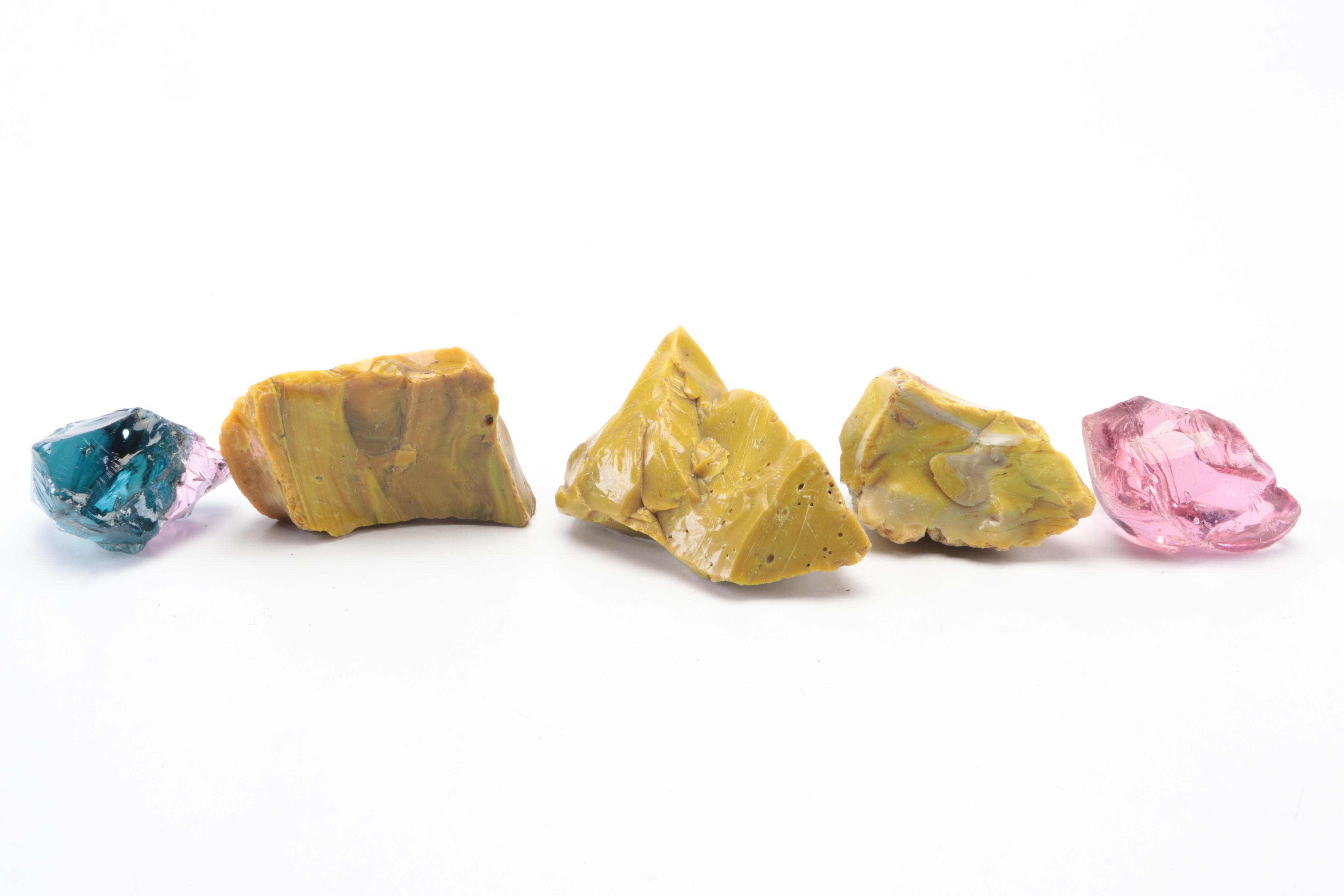 Slag Glass Cullets in Assorted Colors