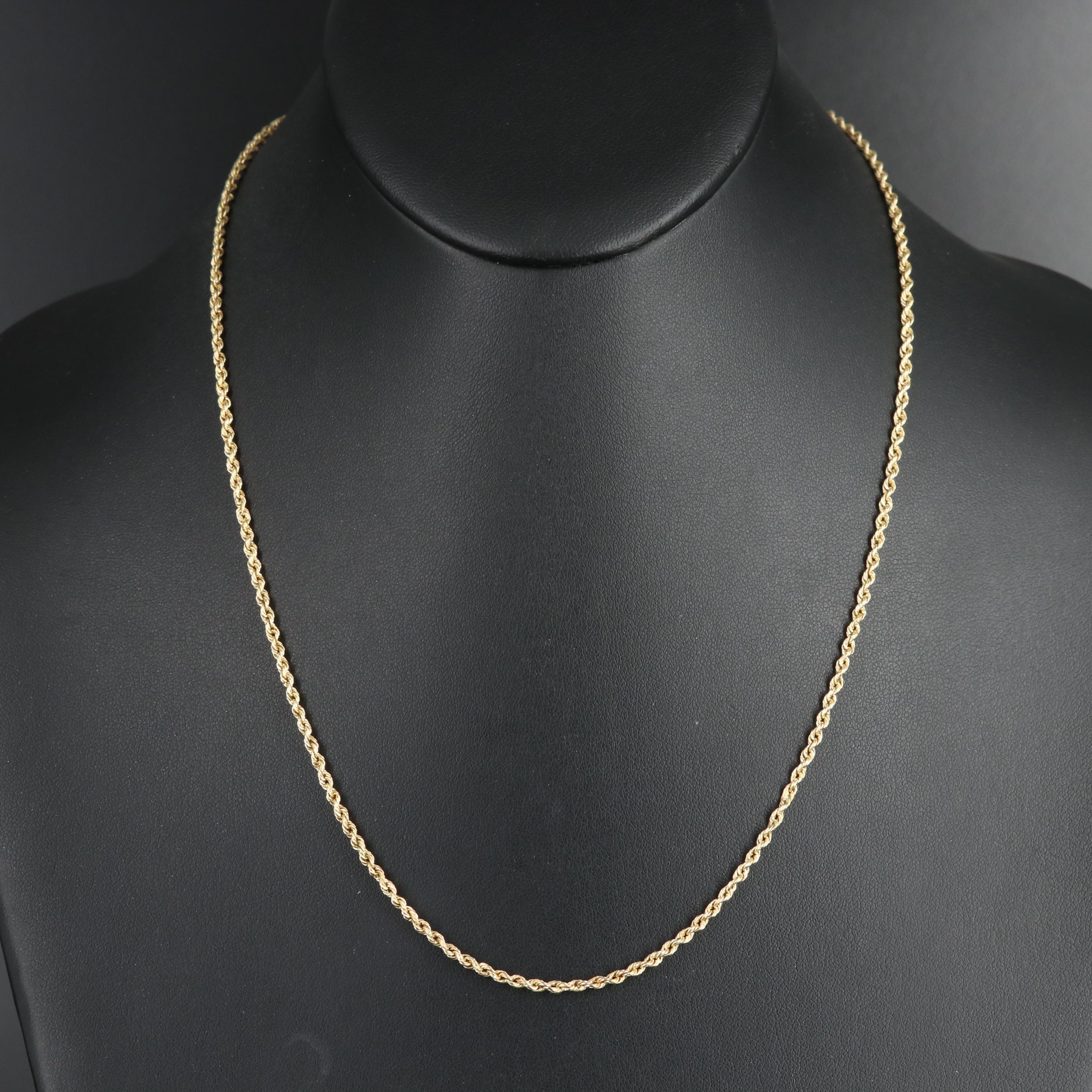 14K Rope Chain Necklace