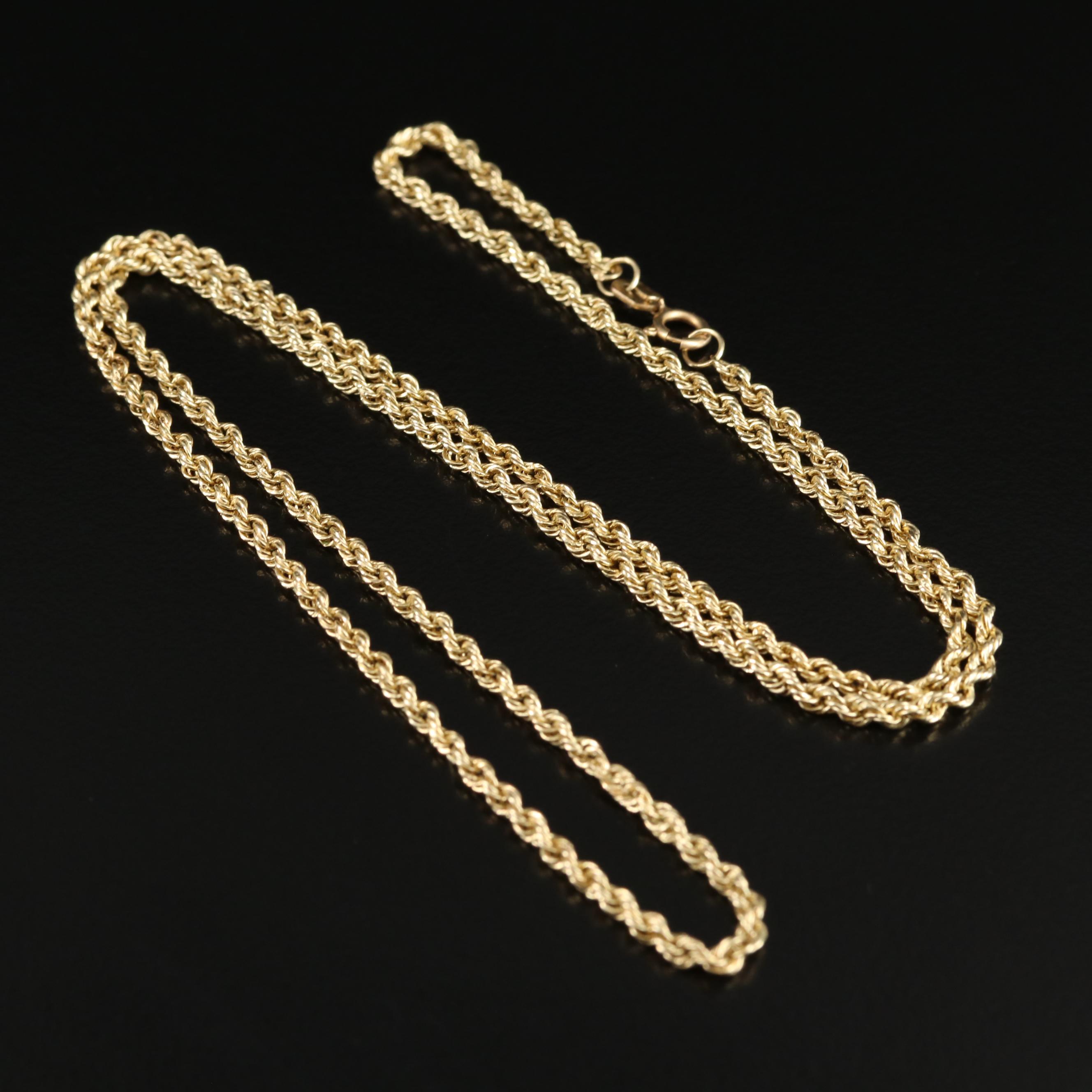 14K Rope Chain Necklace