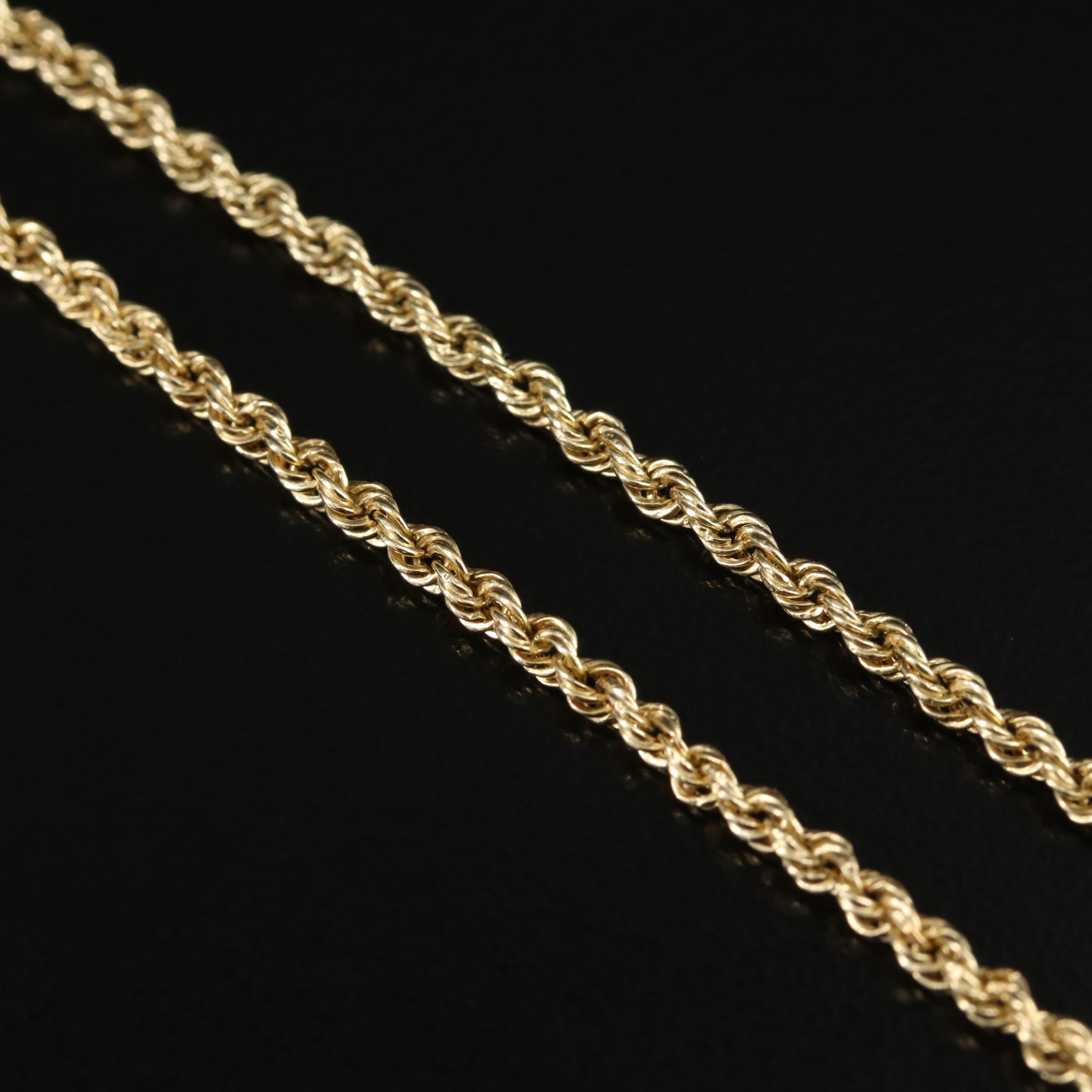 14K Rope Chain Necklace