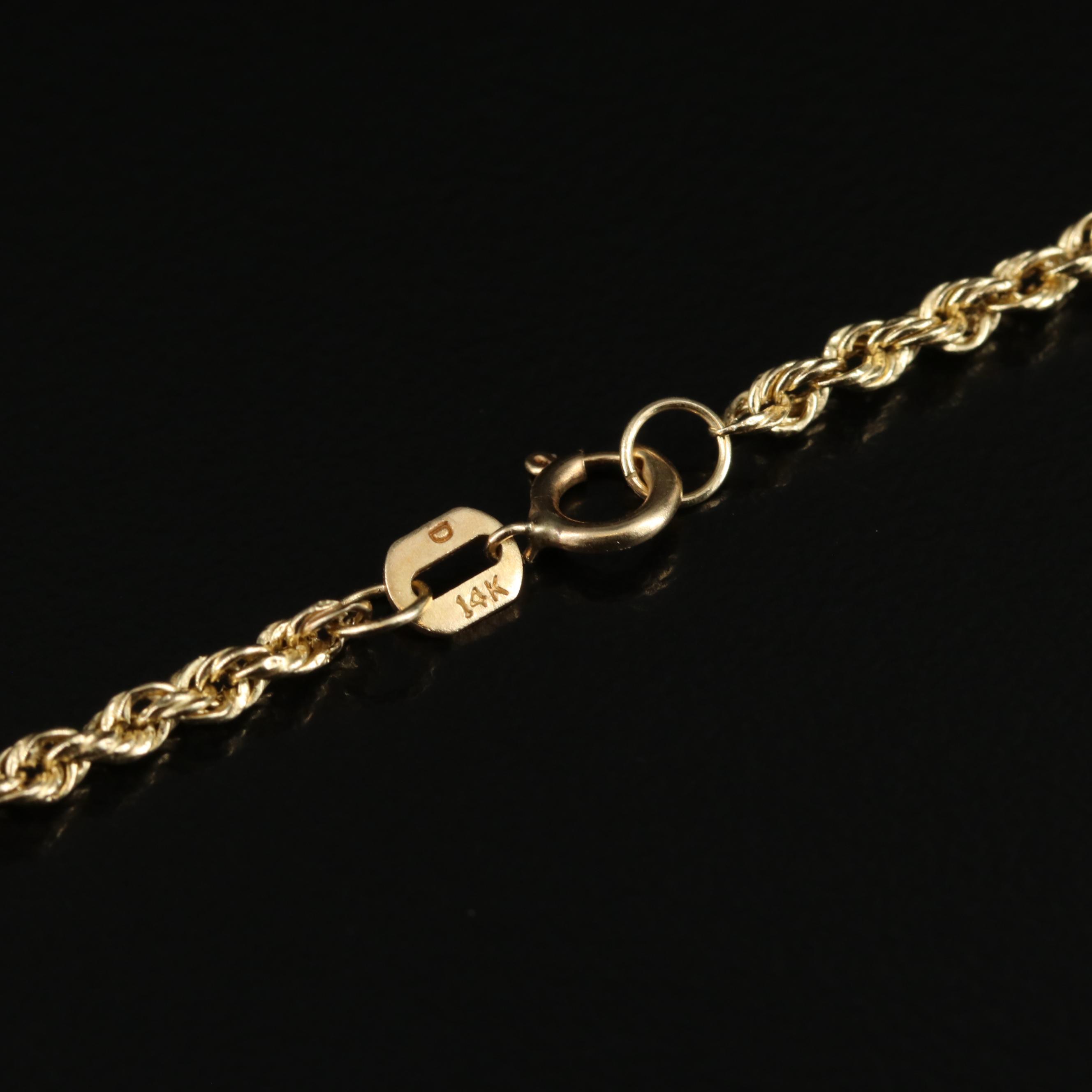 14K Rope Chain Necklace