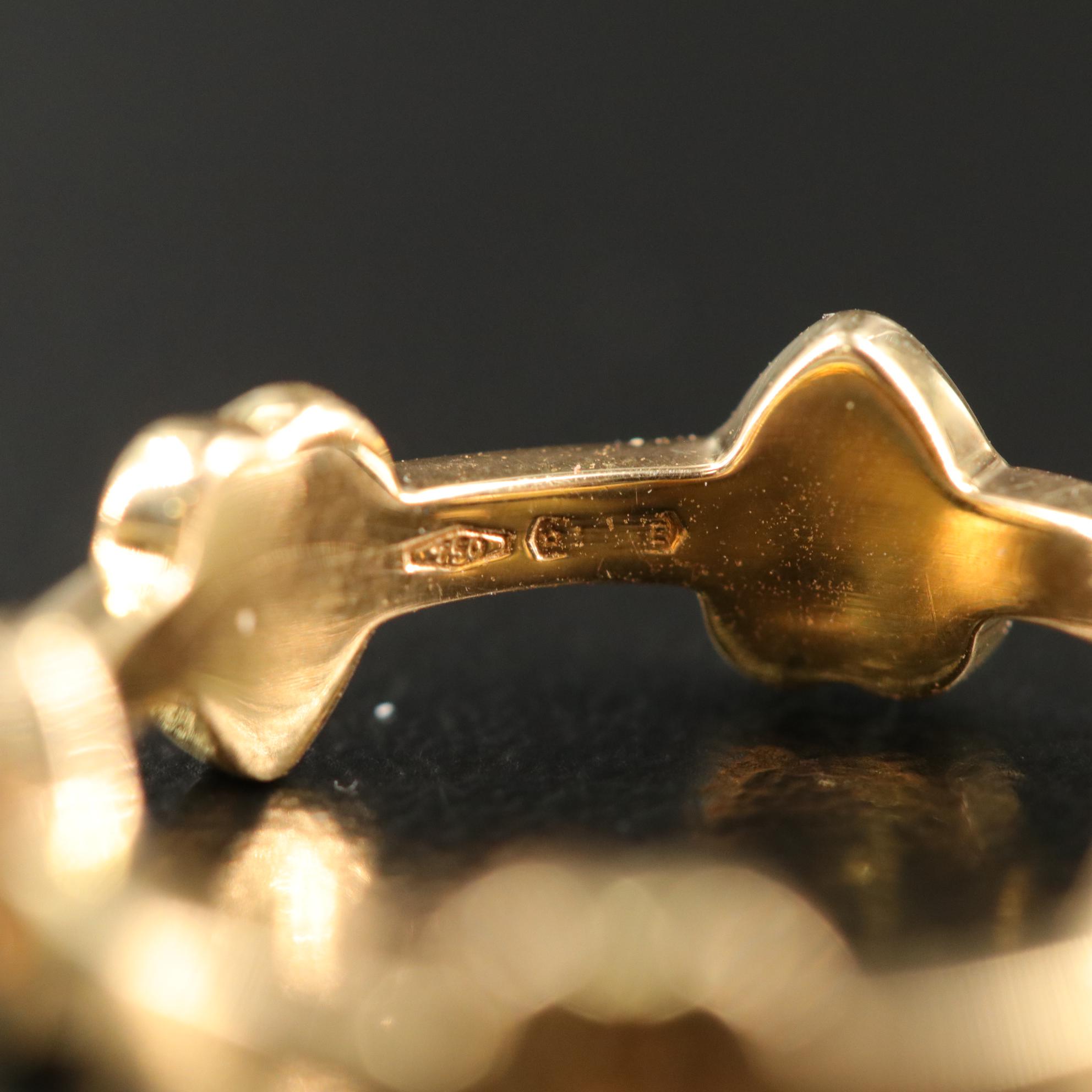 Gucci 18K GG Heart Logo Ring