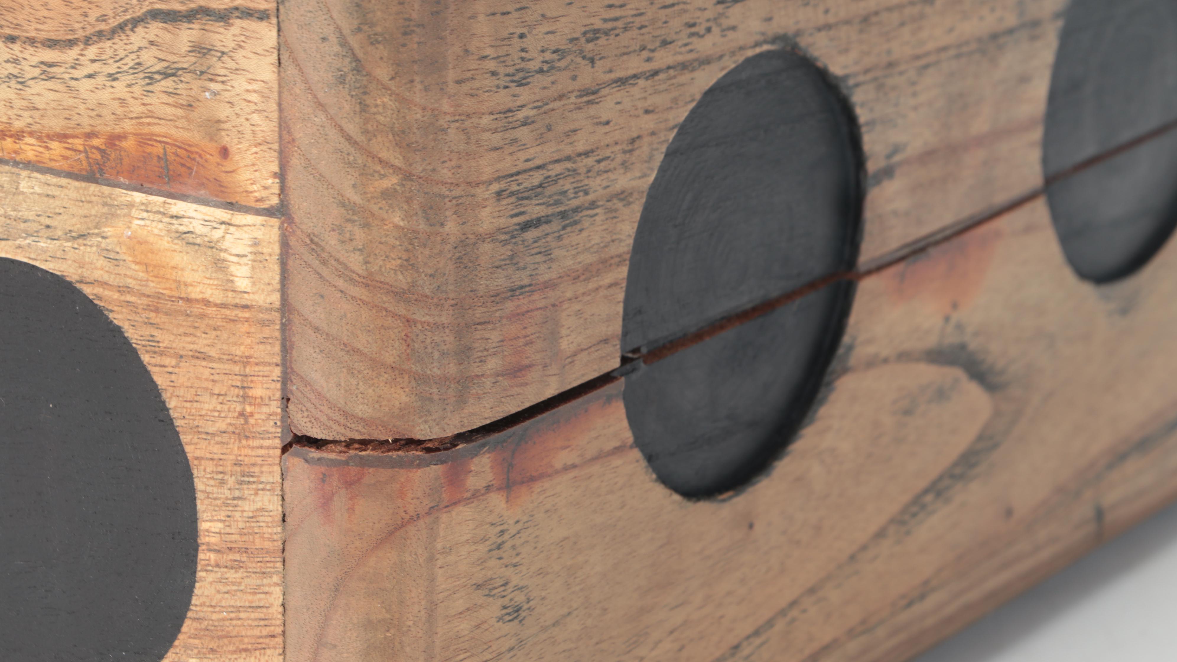 Wooden Dice Form Side Table