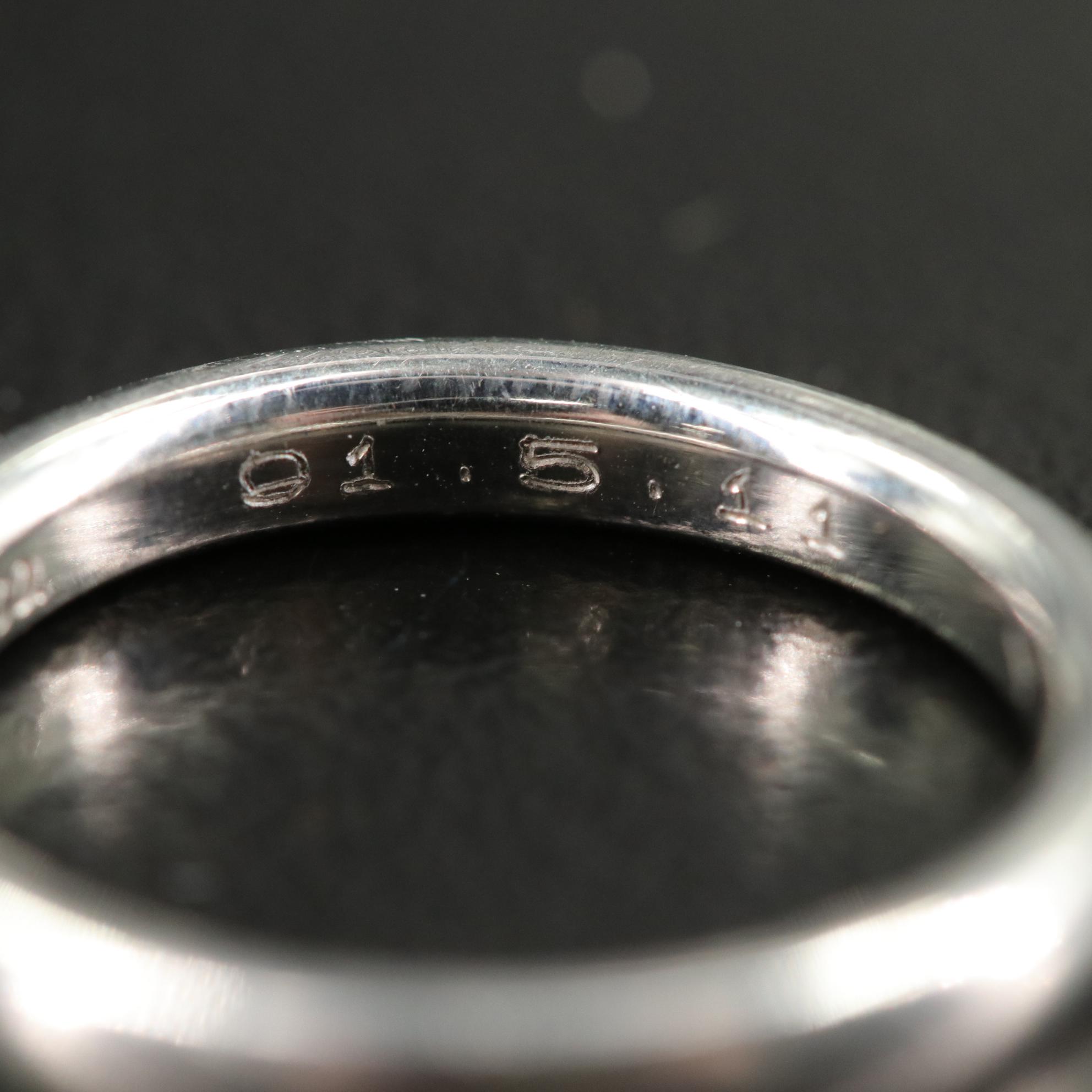 Tiffany & Co. Sterling Diamond Ring With Box