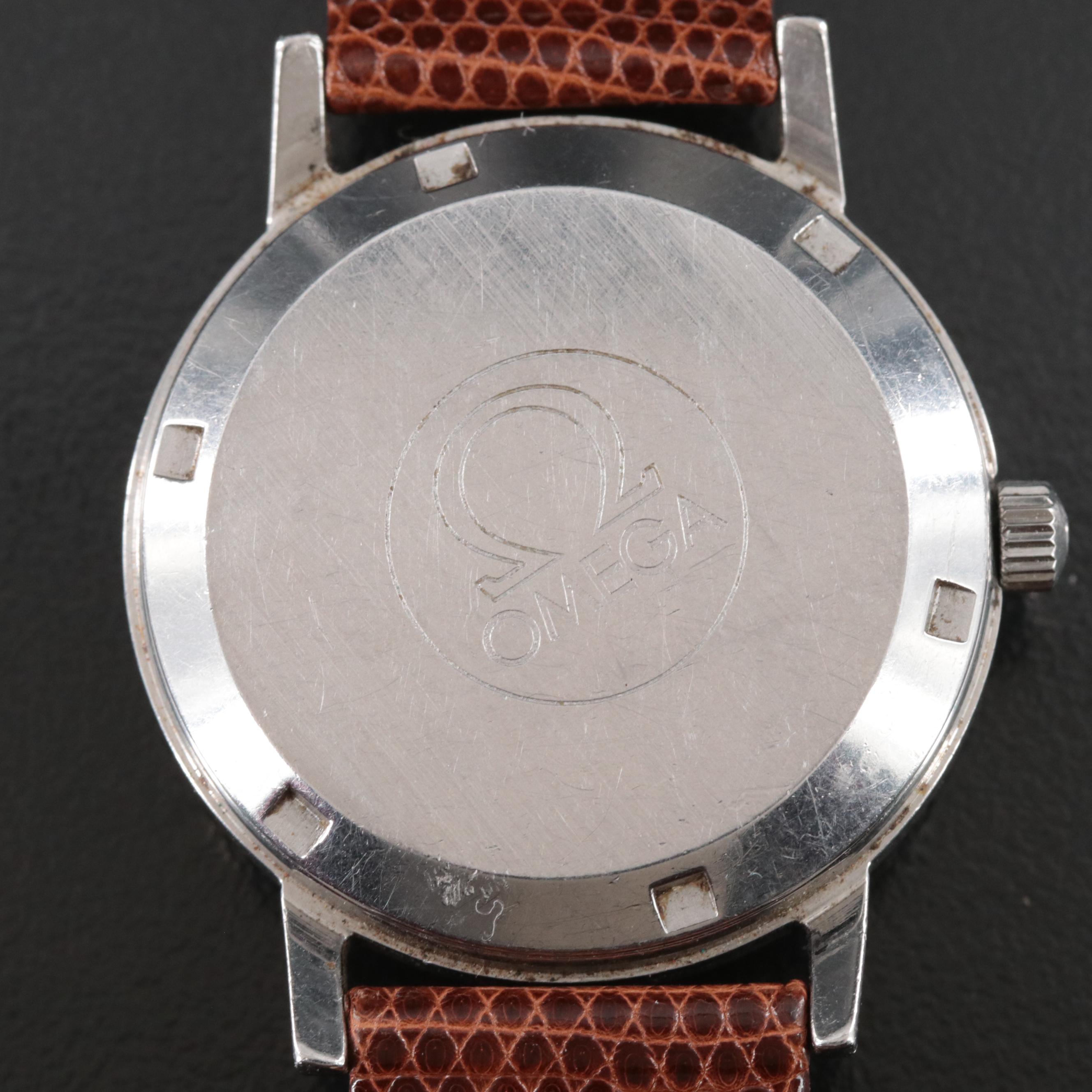 1973 Omega Geneve Dynamic Automatic Day Date with Two Tone Silver and Blue Bullseye Dial Model 166.079 main image 0