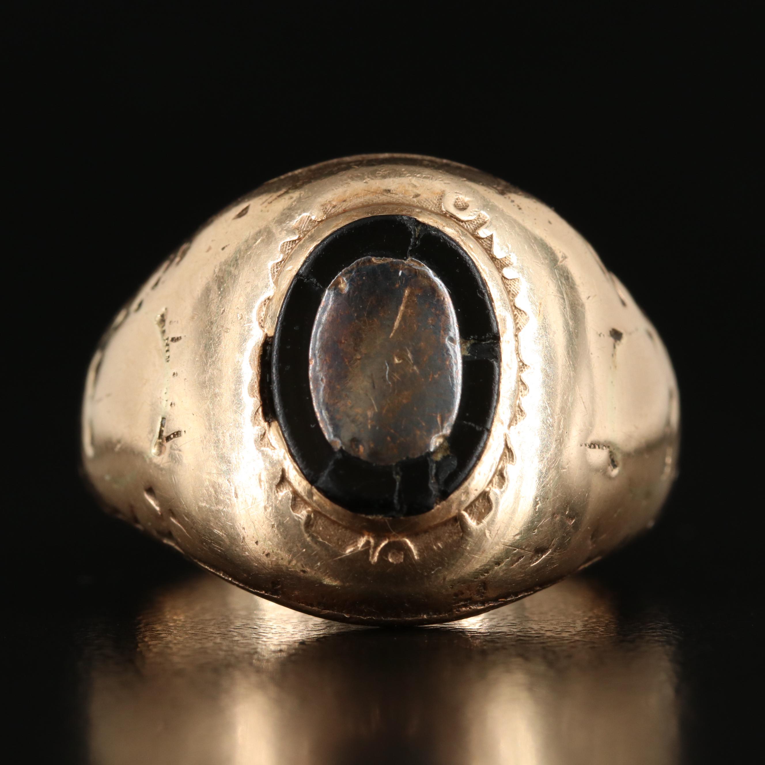 10K Signet Scrap Ring