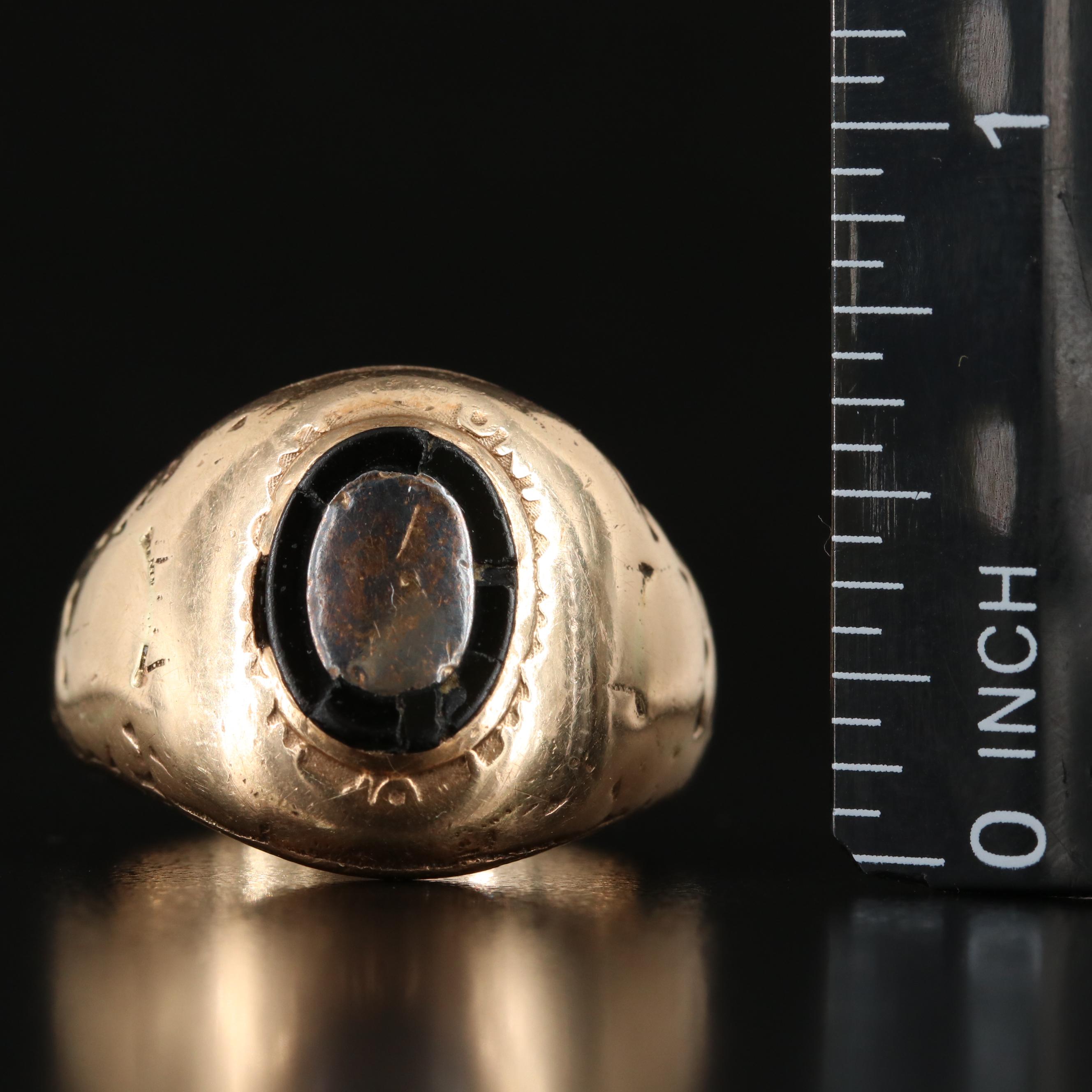 10K Signet Scrap Ring