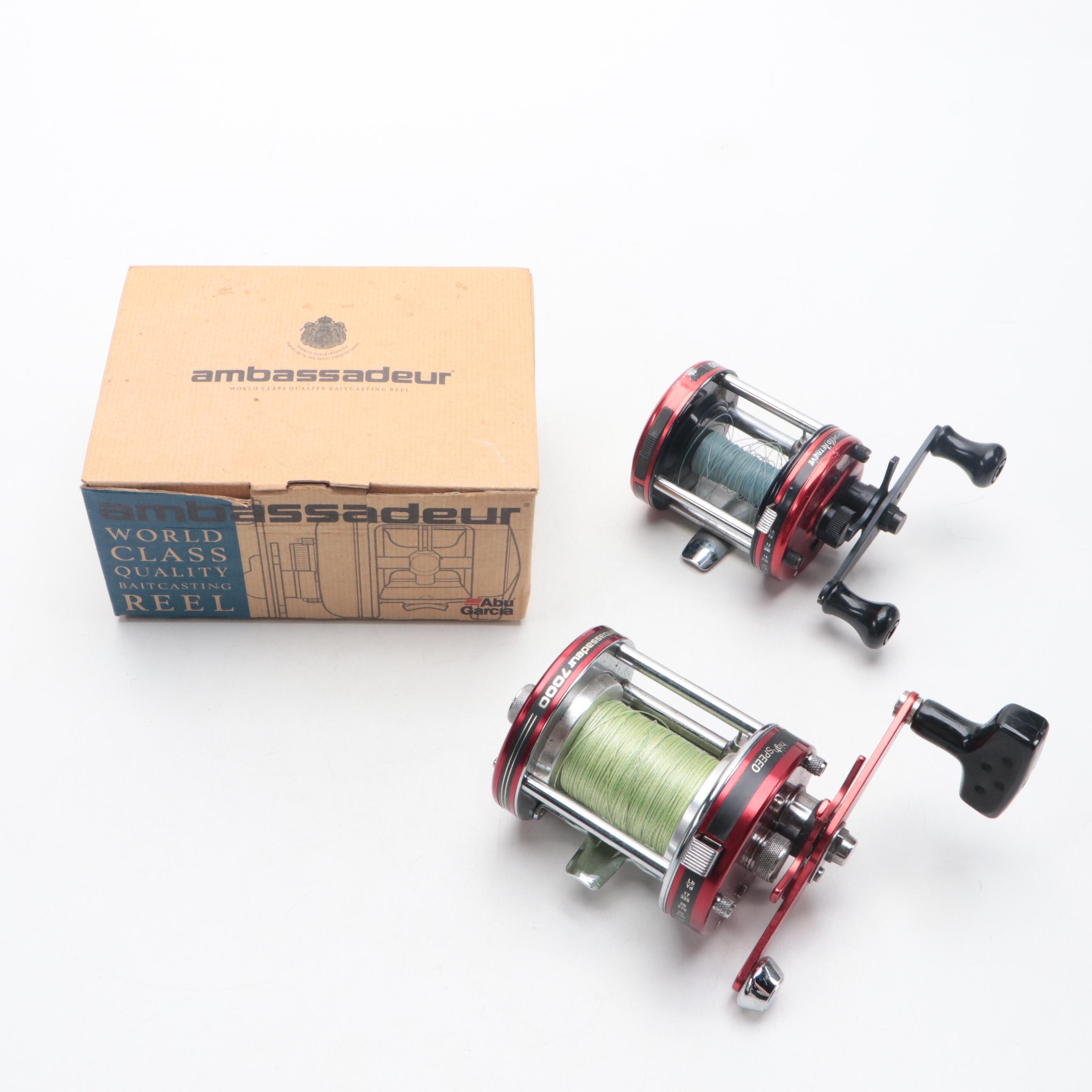 Abu Garcia Ambassaduer 6000 and 7000 Baitcasting Trolling Reels