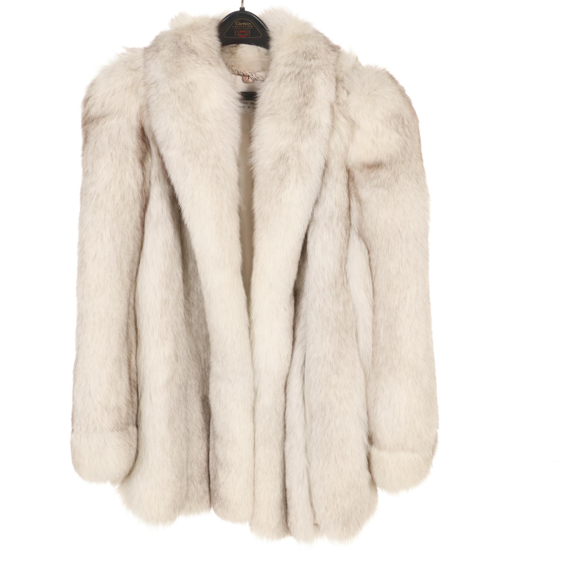 Blue Fox Fur Jacket