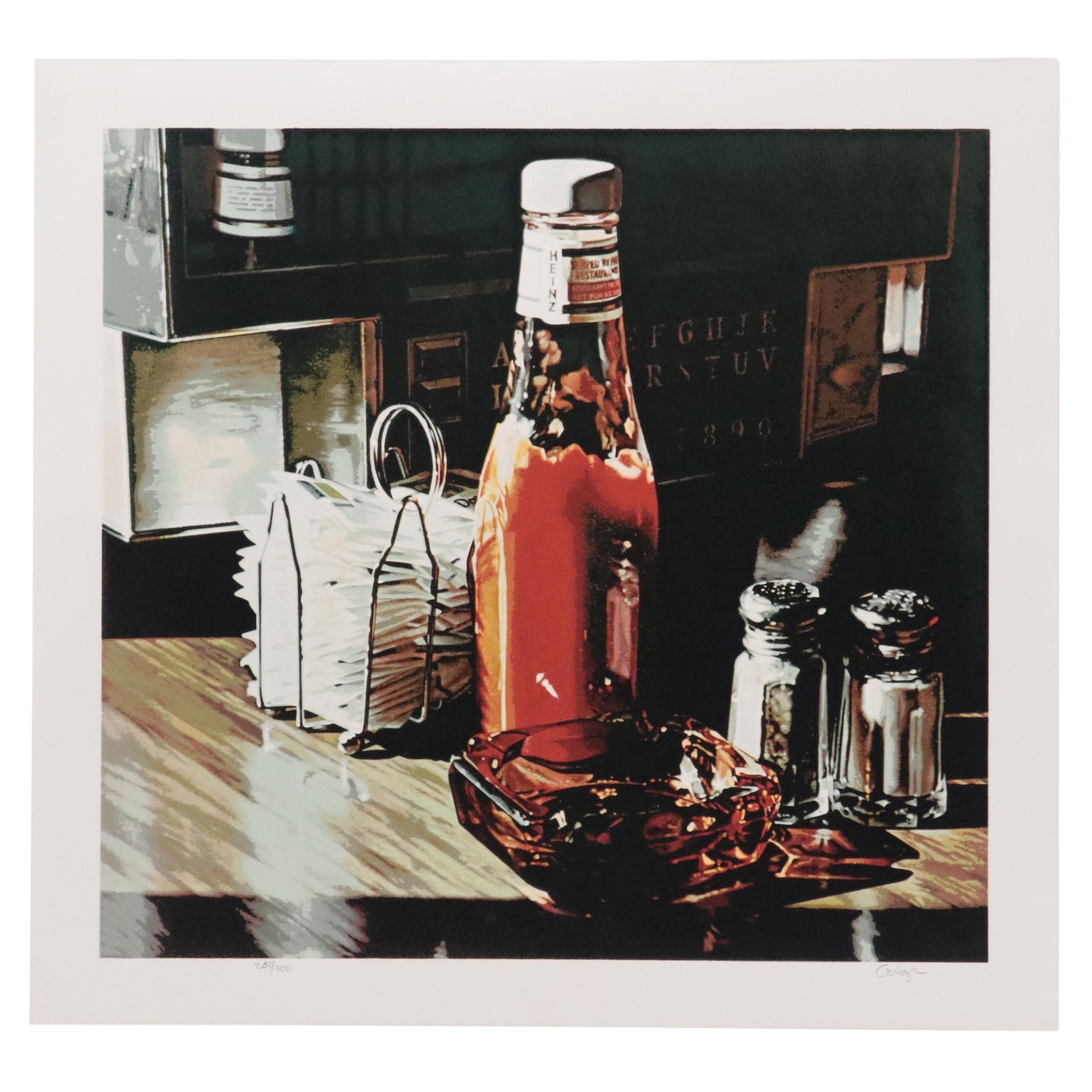 Ralph Goings Serigraph "Still Life with Sugars," 1981
